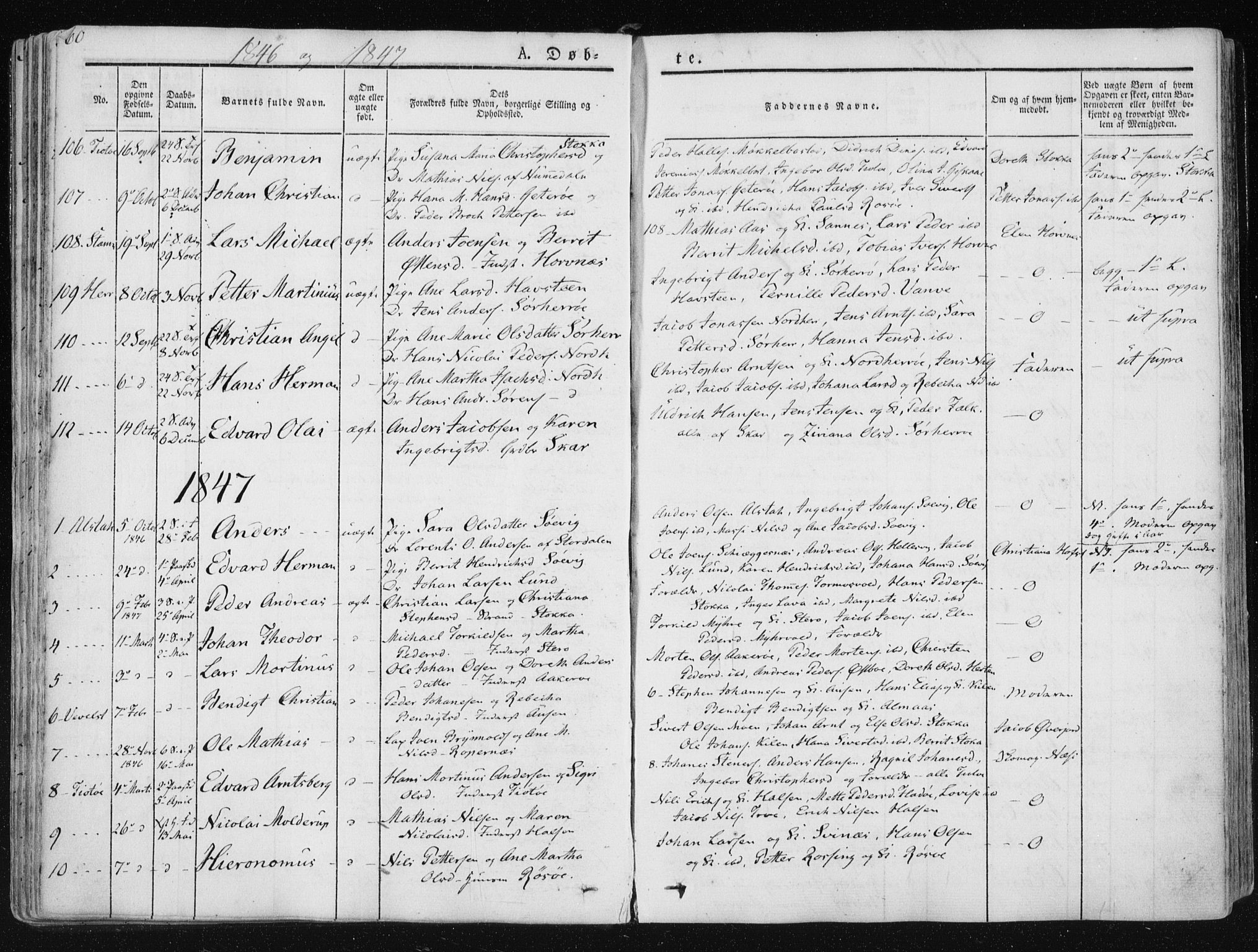 Ministerialprotokoller, klokkerbøker og fødselsregistre - Nordland, SAT/A-1459/830/L0446: Parish register (official) no. 830A10, 1831-1865, p. 60