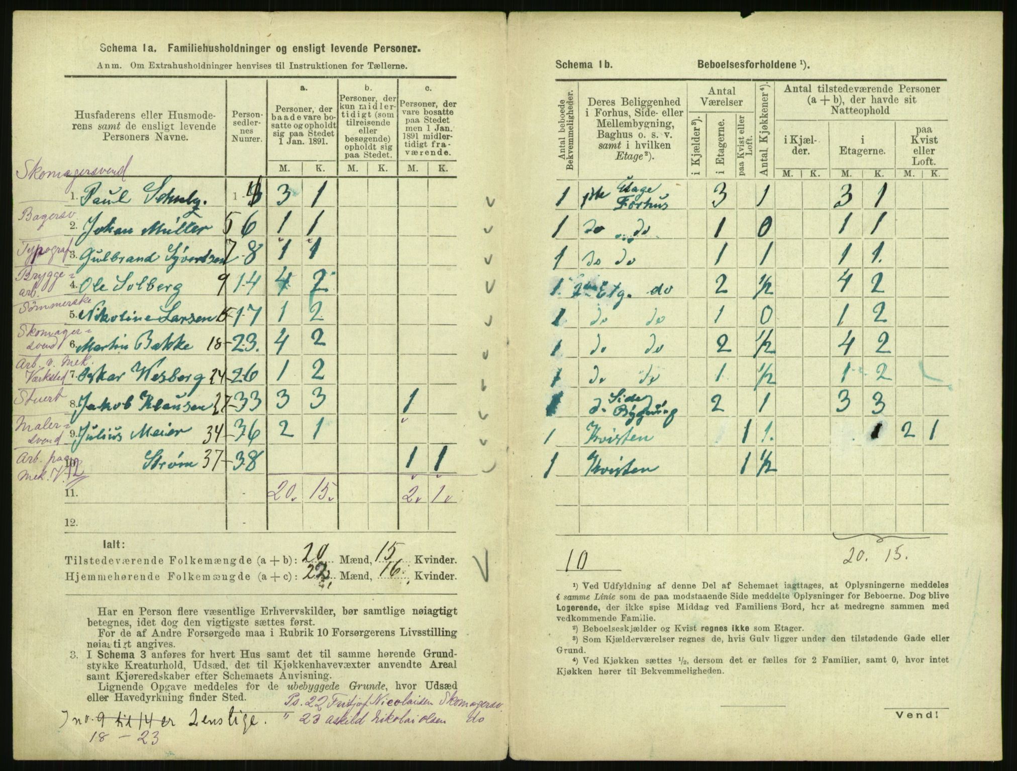 RA, 1891 census for 0301 Kristiania, 1891, p. 14298