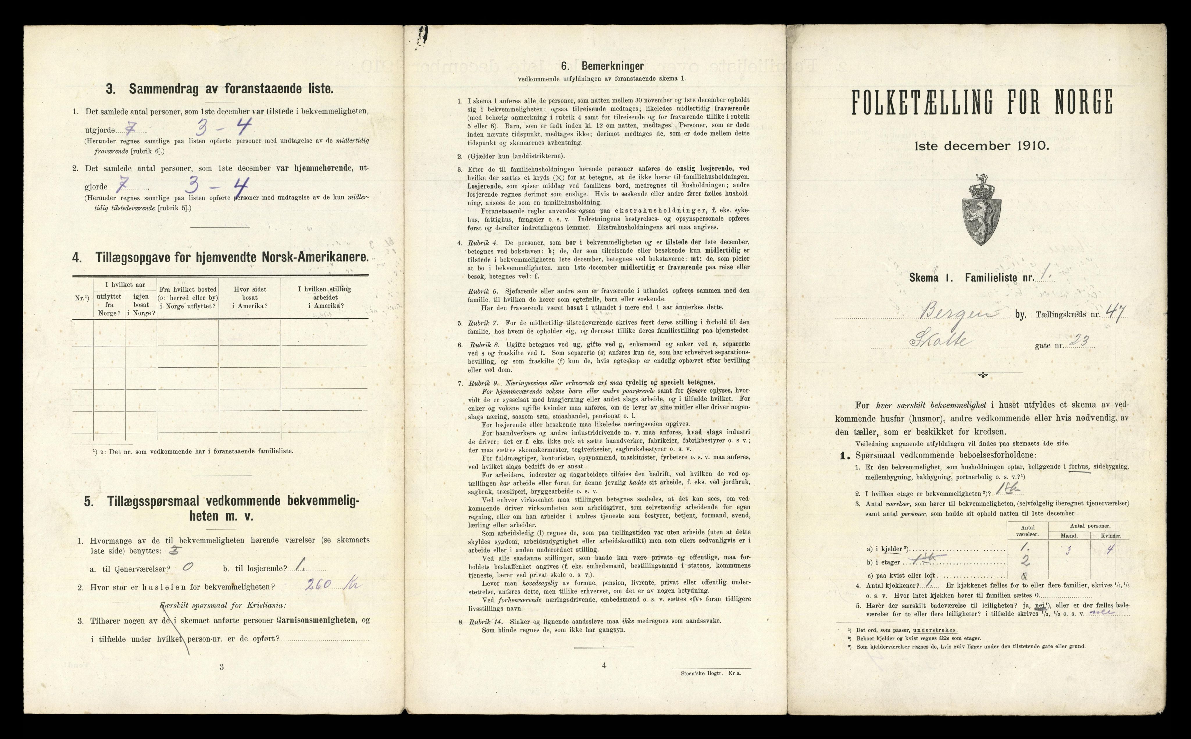 RA, 1910 census for Bergen, 1910, p. 16097