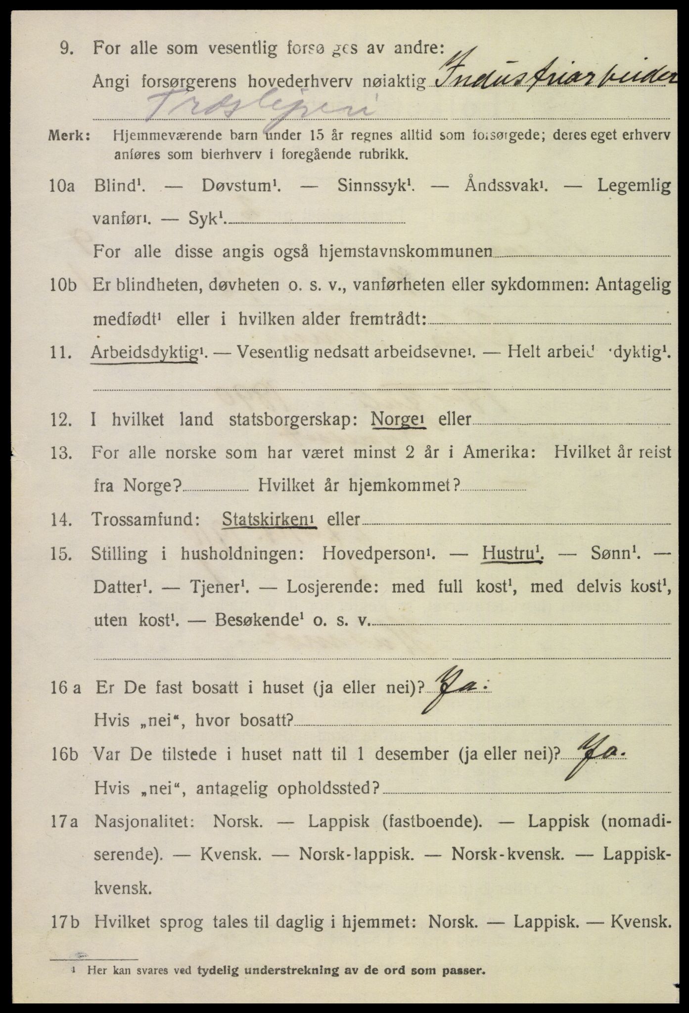 SAT, 1920 census for Verran, 1920, p. 3103