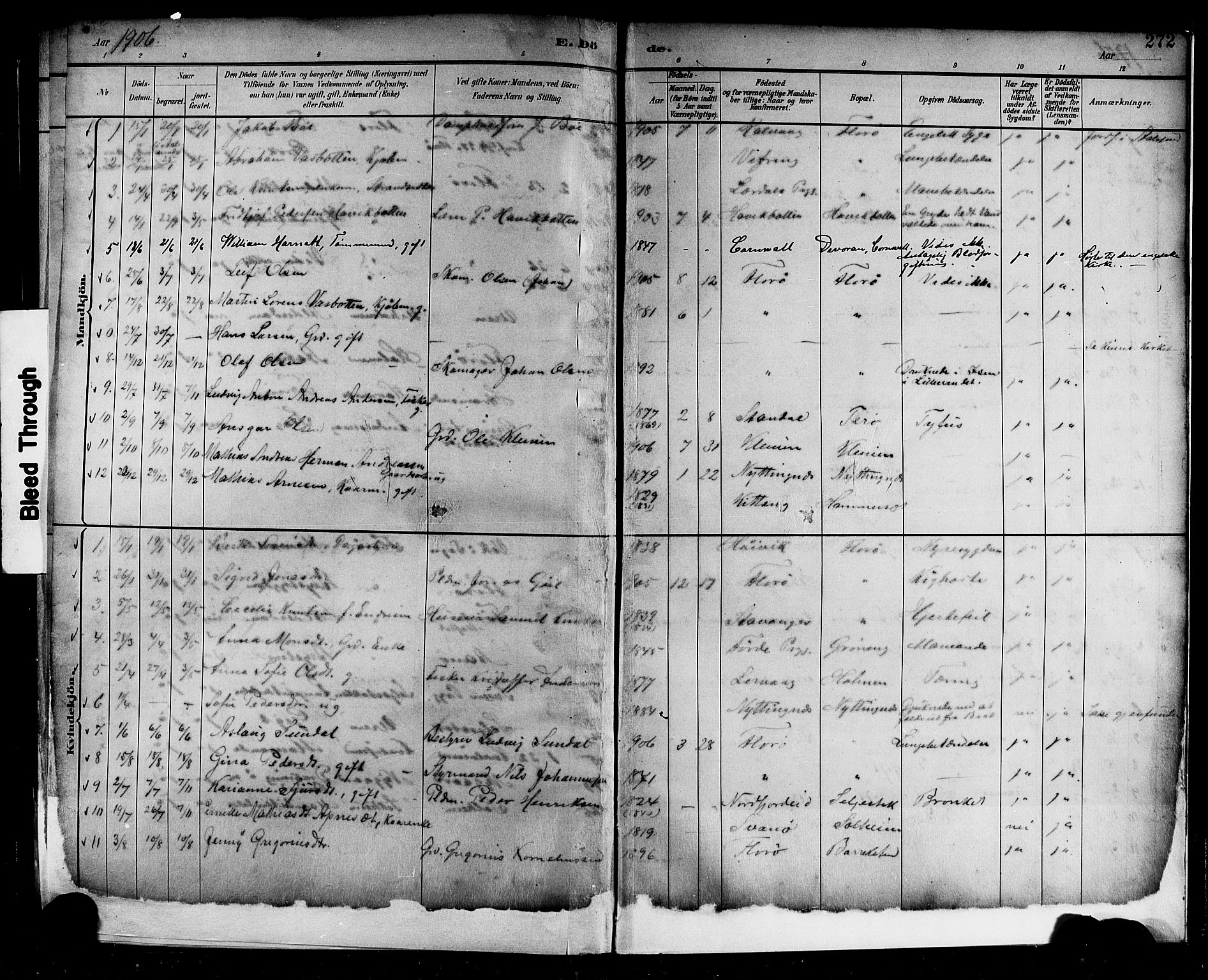 Kinn sokneprestembete, AV/SAB-A-80801/H/Hab/Haba/L0002: Parish register (copy) no. A 2, 1882-1906, p. 272