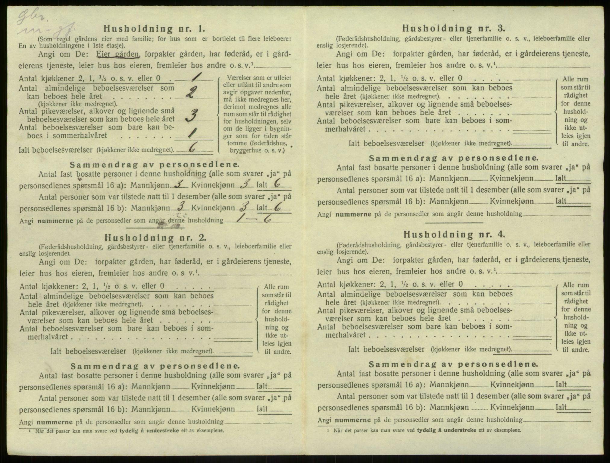 SAB, 1920 census for Kinn, 1920, p. 988