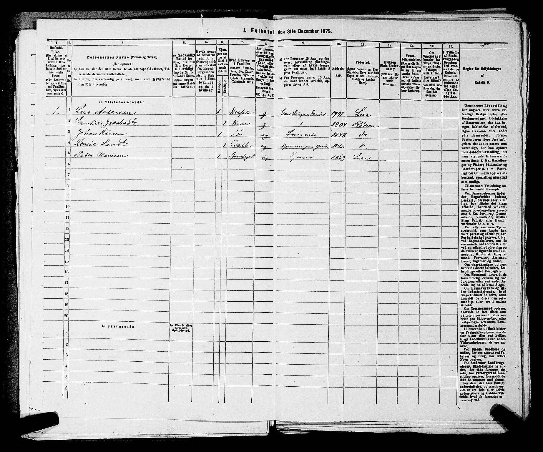 SAKO, 1875 census for 0627P Røyken, 1875, p. 76