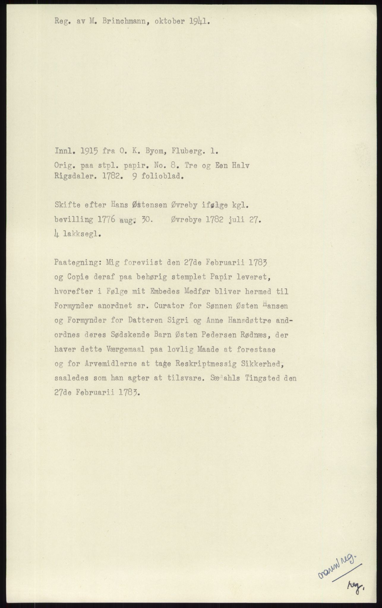 Samlinger til kildeutgivelse, Diplomavskriftsamlingen, RA/EA-4053/H/Ha, p. 1925