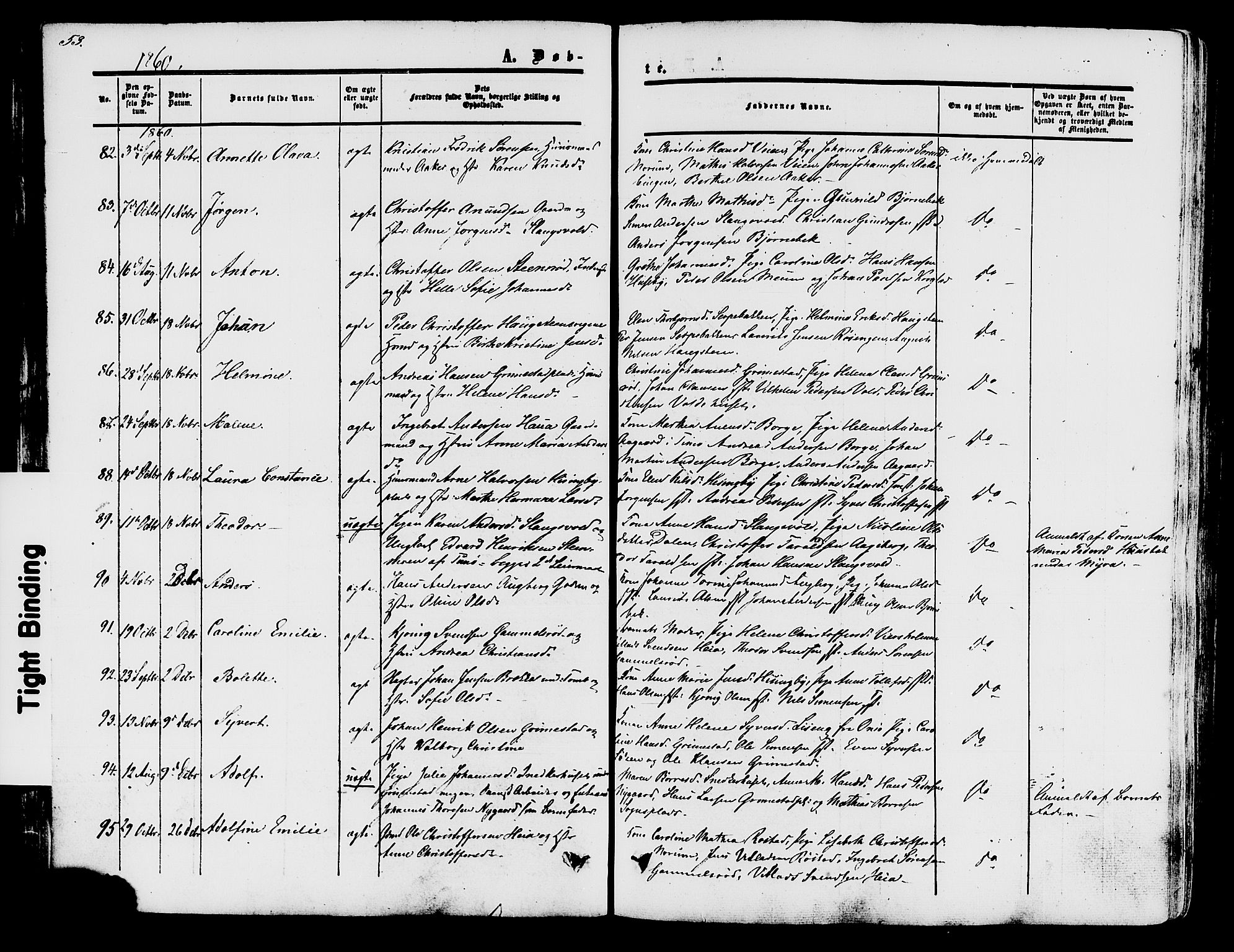 Råde prestekontor kirkebøker, AV/SAO-A-2009/F/Fa/L0006: Parish register (official) no. 6, 1854-1877, p. 53