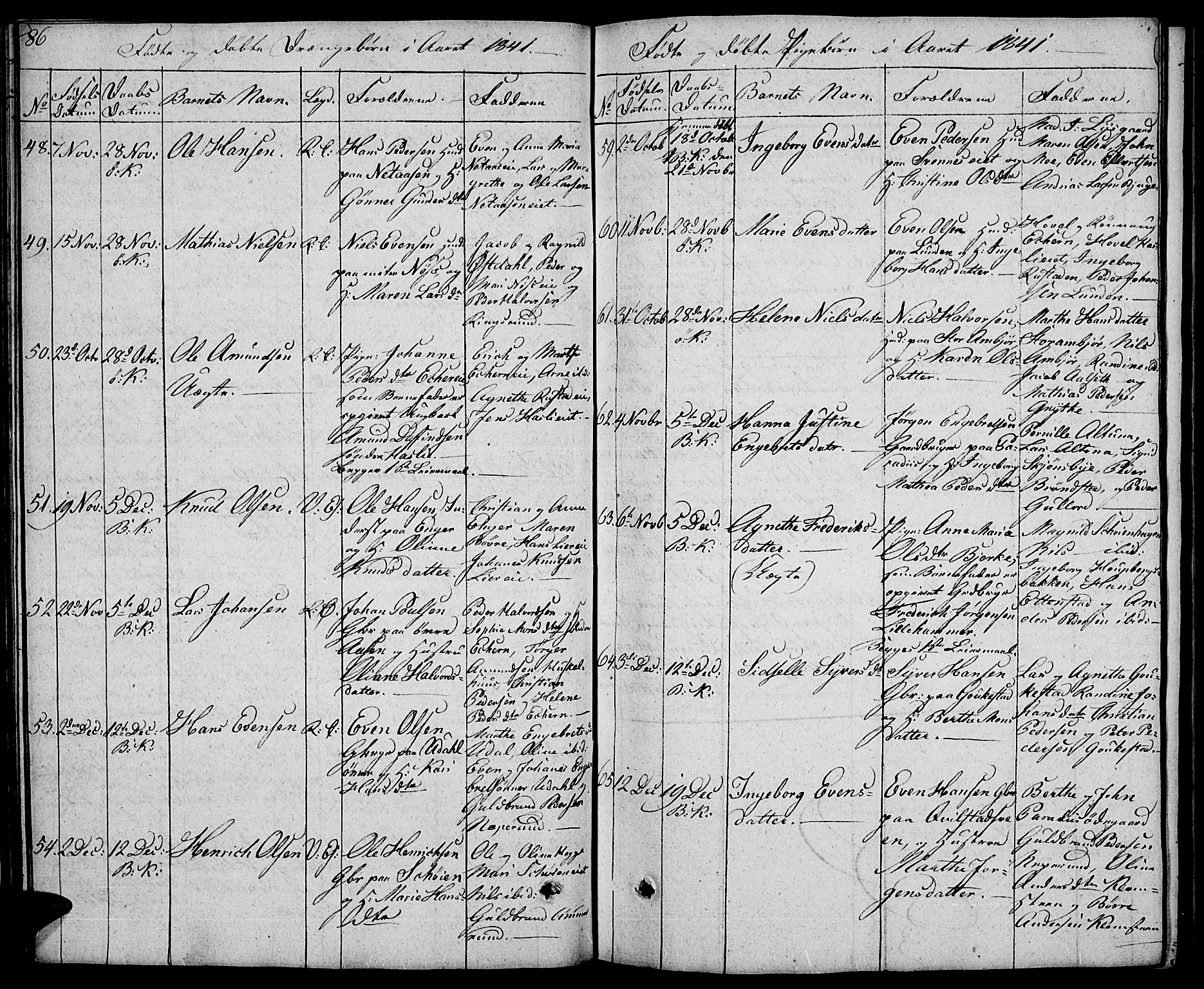 Biri prestekontor, SAH/PREST-096/H/Ha/Hab/L0002: Parish register (copy) no. 2, 1828-1842, p. 86