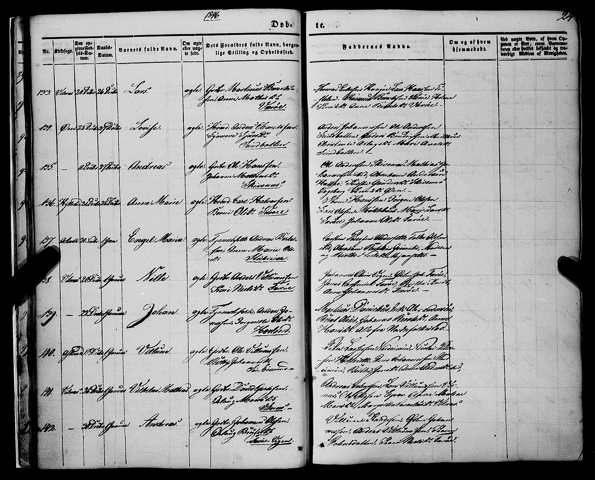 Askvoll sokneprestembete, SAB/A-79501/H/Haa/Haaa/L0011/0001: Parish register (official) no. A 11 I, 1845-1864, p. 24