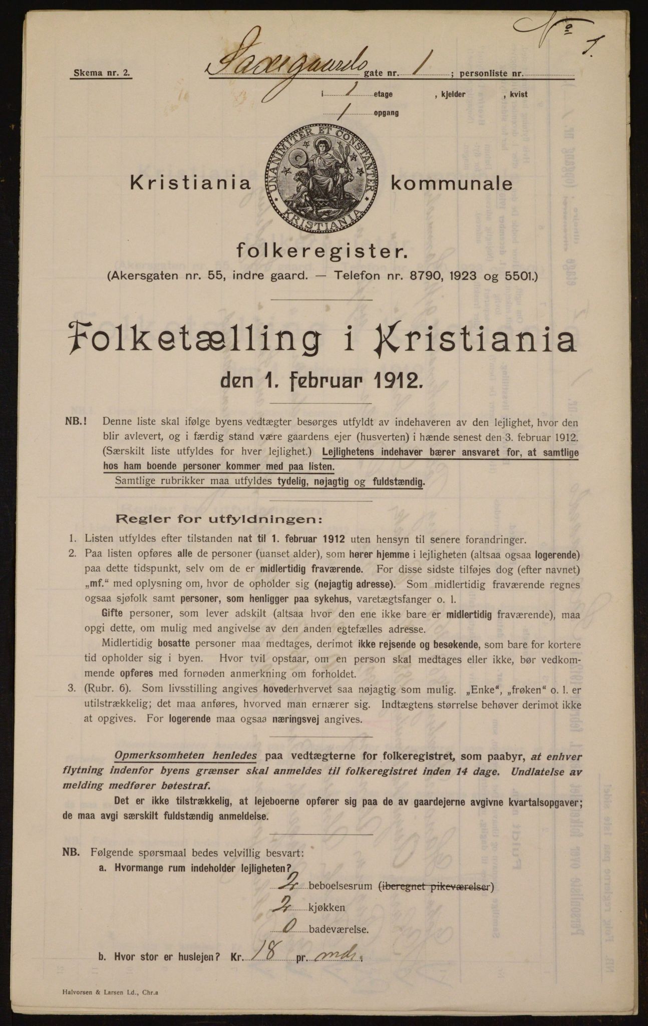 OBA, Municipal Census 1912 for Kristiania, 1912, p. 89530