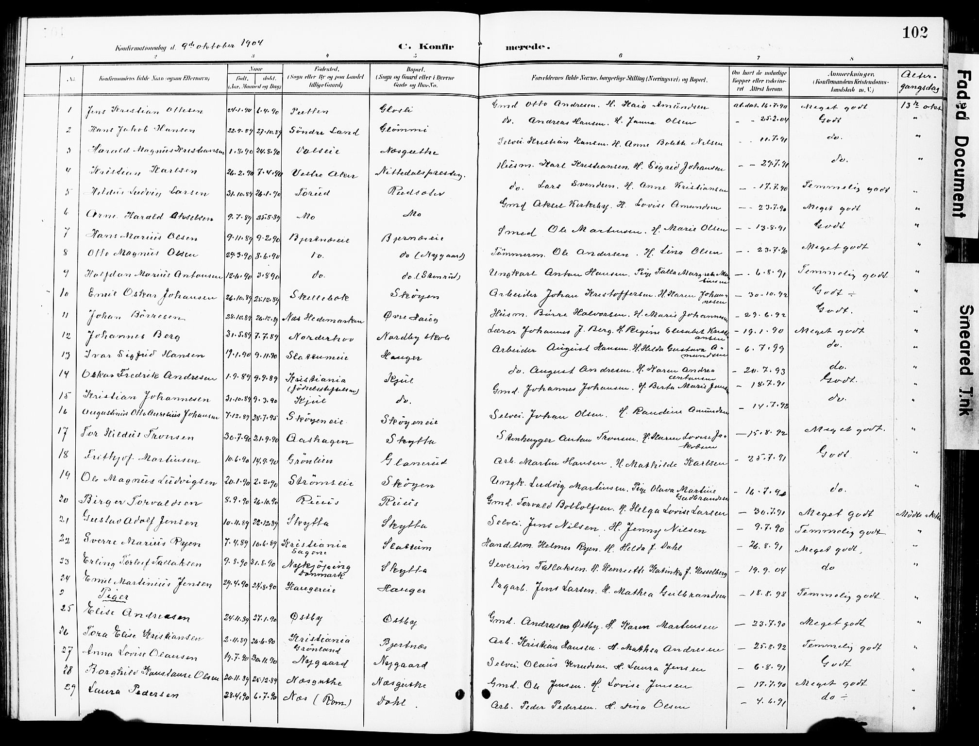 Nittedal prestekontor Kirkebøker, SAO/A-10365a/G/Ga/L0003: Parish register (copy) no. I 3, 1902-1929, p. 102