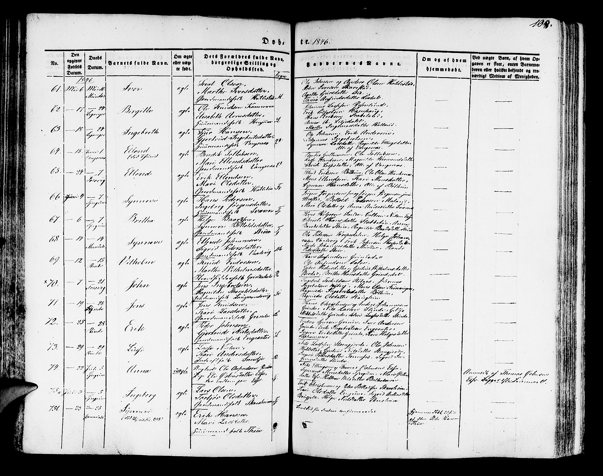 Leikanger sokneprestembete, SAB/A-81001: Parish register (official) no. A 7, 1838-1851, p. 103
