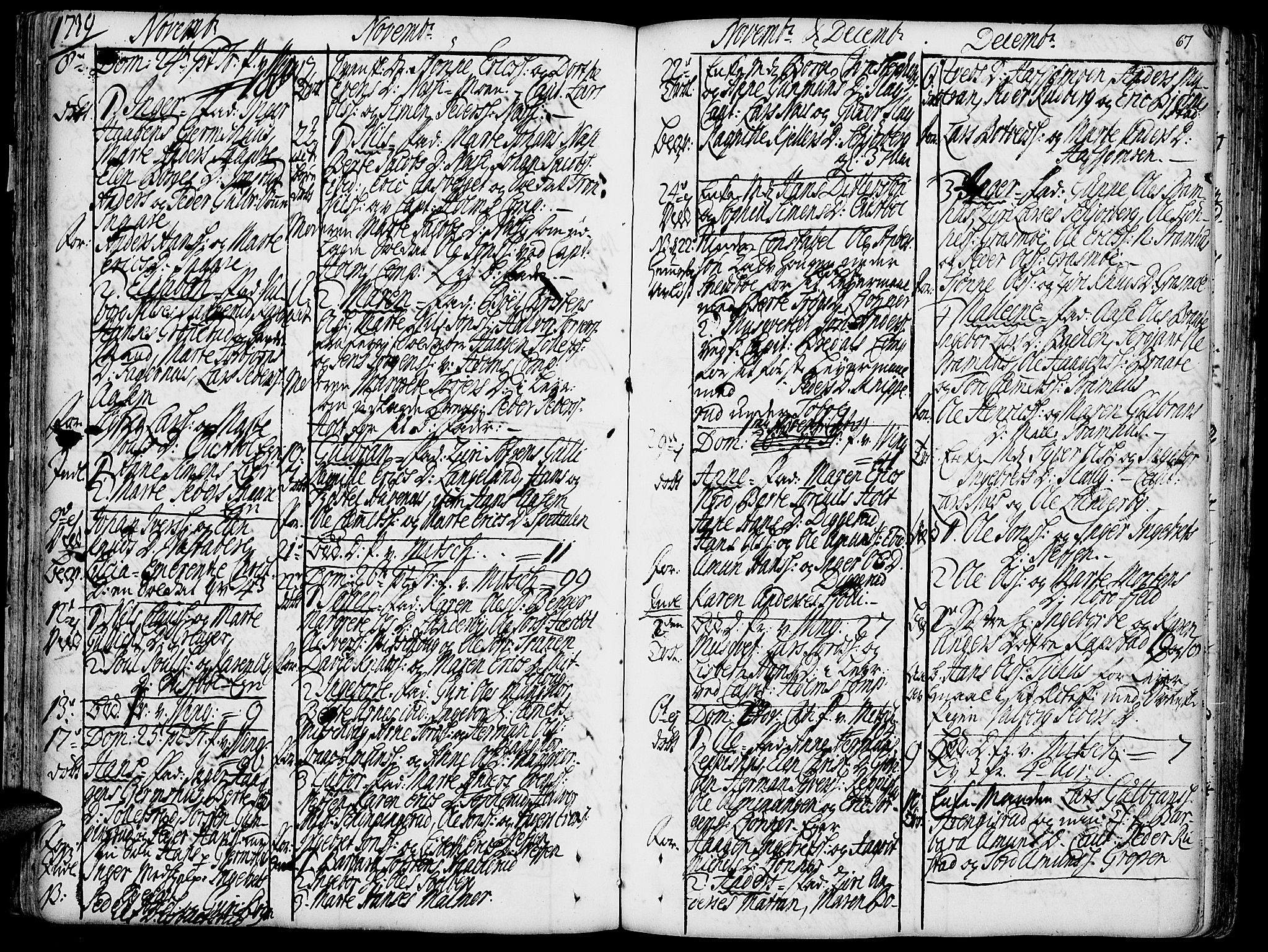 Vinger prestekontor, AV/SAH-PREST-024/H/Ha/Haa/L0002: Parish register (official) no. 2, 1730-1751, p. 67