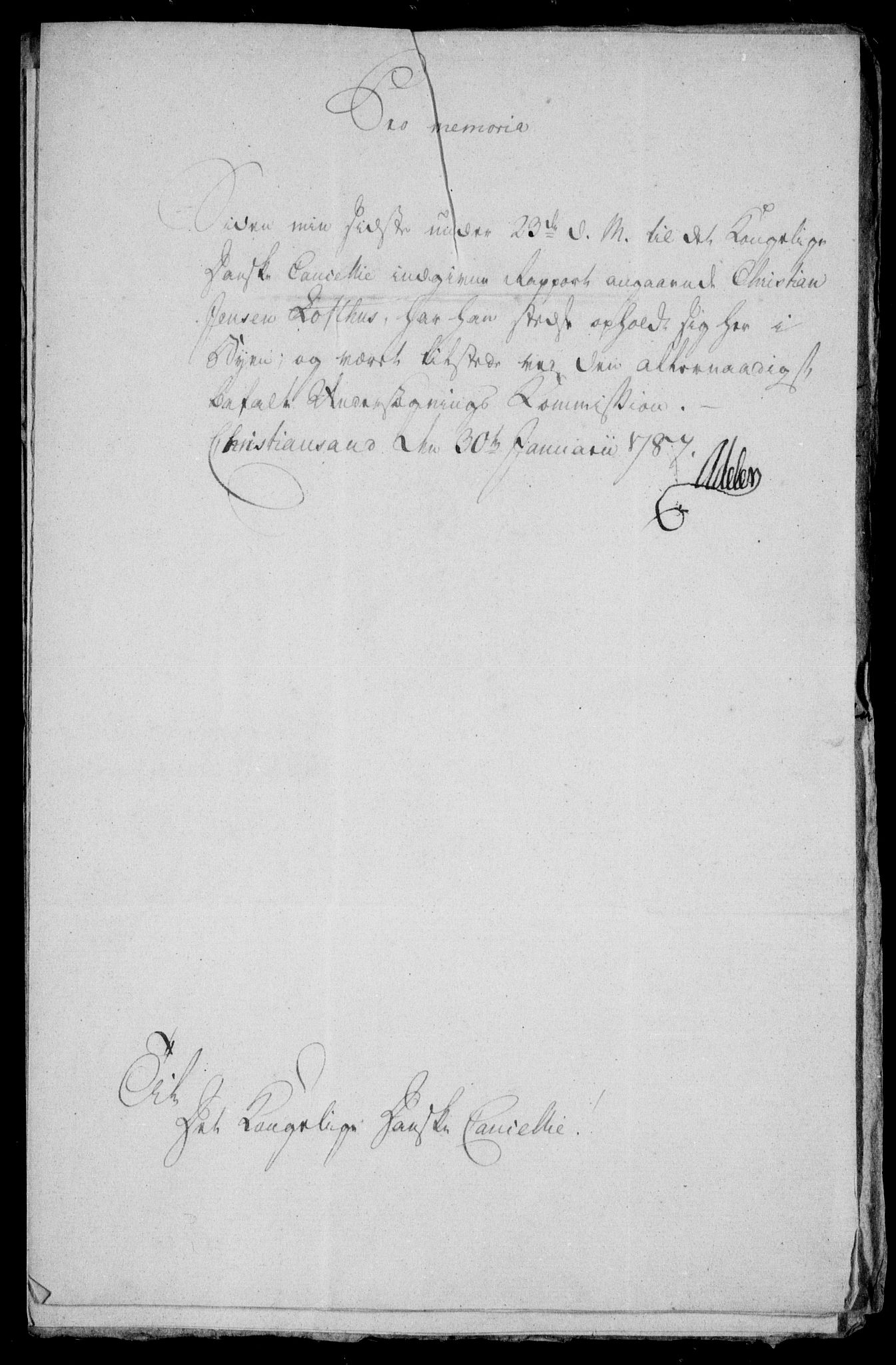 Danske Kanselli, Skapsaker, RA/EA-4061/F/L0101: Skap 16, pakke 7 VII, 1787, p. 1029