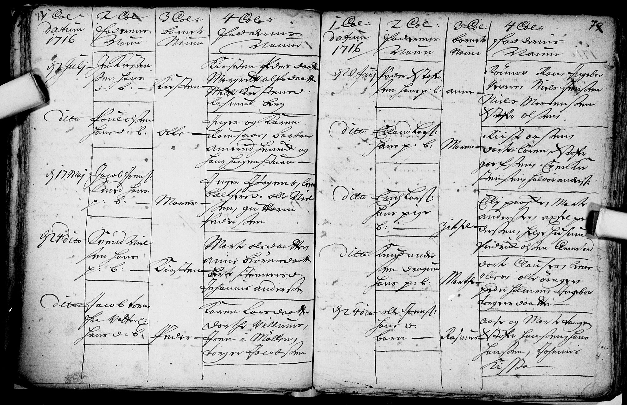 Aker prestekontor kirkebøker, AV/SAO-A-10861/F/L0002: Parish register (official) no. 2, 1714-1720, p. 78-79