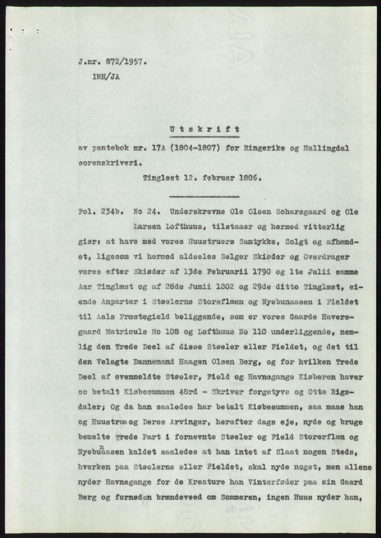 Statsarkivet i Kongsberg, SAKO/A-0001, 1957, p. 122