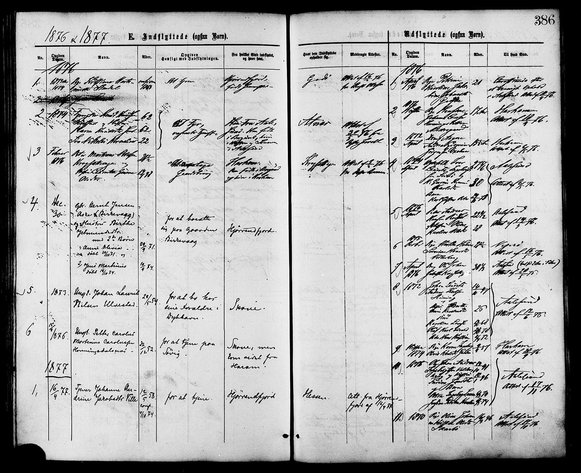 Ministerialprotokoller, klokkerbøker og fødselsregistre - Møre og Romsdal, AV/SAT-A-1454/528/L0399: Parish register (official) no. 528A10, 1864-1879, p. 386