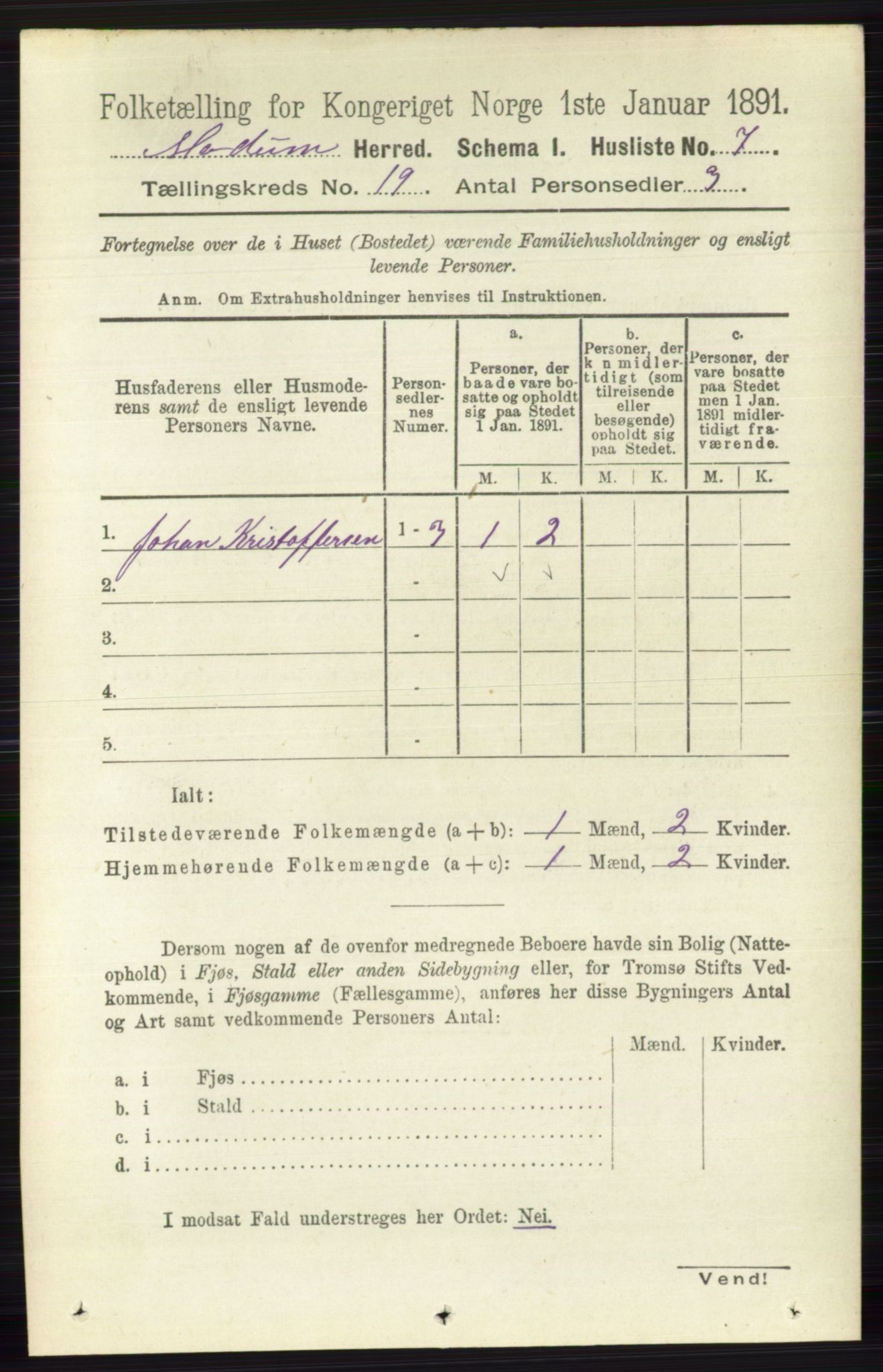 RA, 1891 census for 0623 Modum, 1891, p. 7584