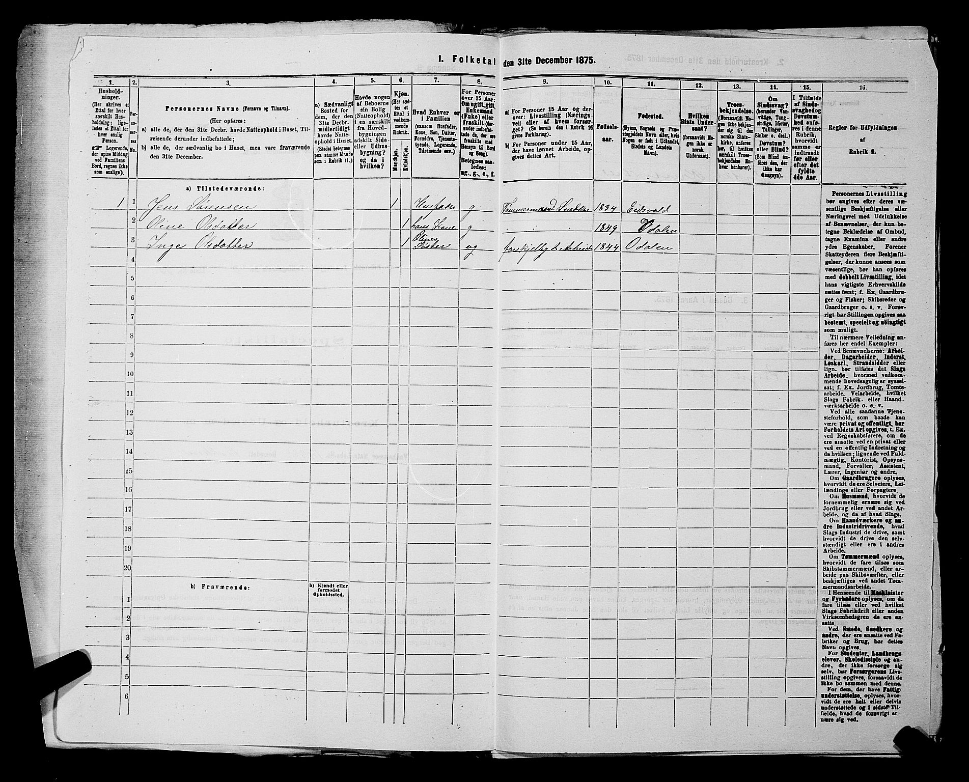 RA, 1875 census for 0237P Eidsvoll, 1875, p. 823