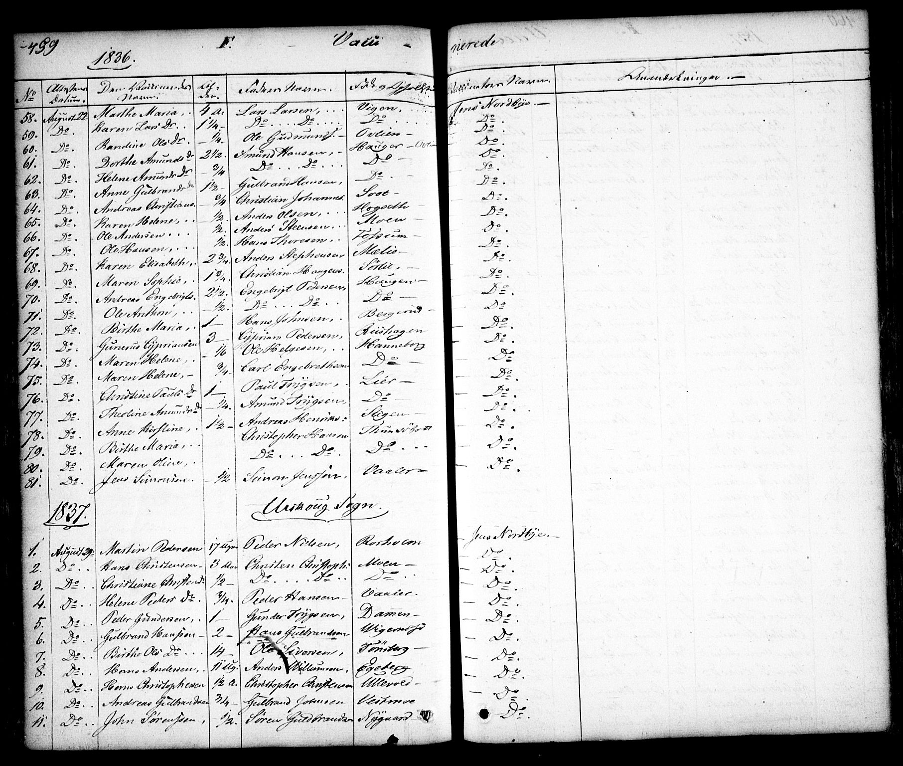 Aurskog prestekontor Kirkebøker, SAO/A-10304a/F/Fa/L0006: Parish register (official) no. I 6, 1829-1853, p. 459