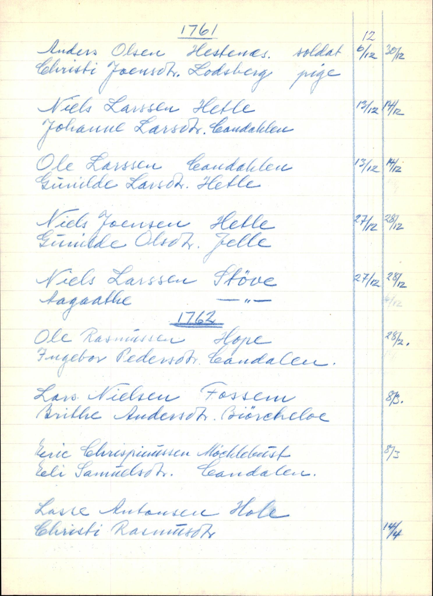 Samling av fulltekstavskrifter, SAB/FULLTEKST/B/14/0003: Gloppen sokneprestembete, ministerialbok nr. A 4, 1758-1784, p. 13