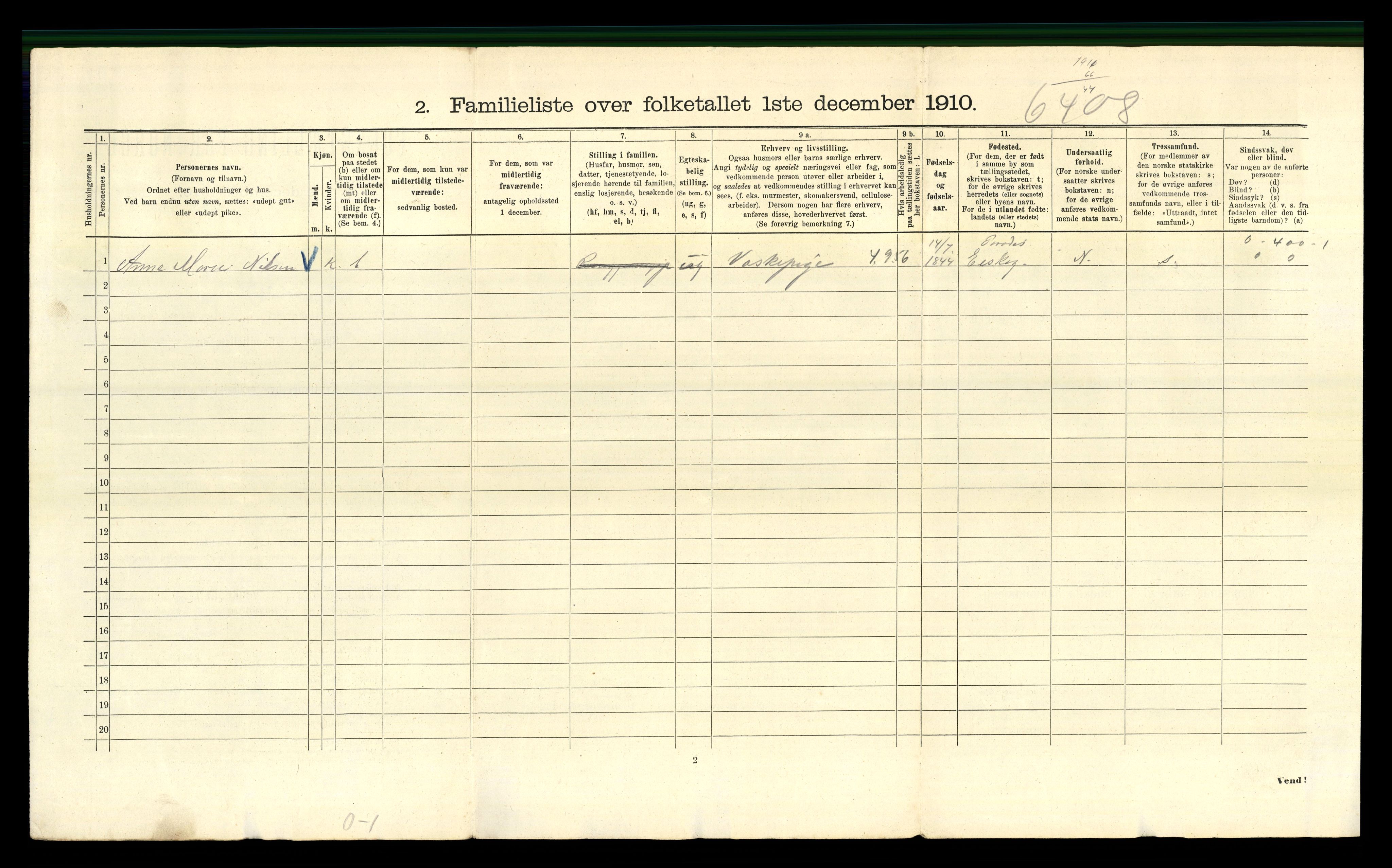 RA, 1910 census for Kristiania, 1910, p. 10256