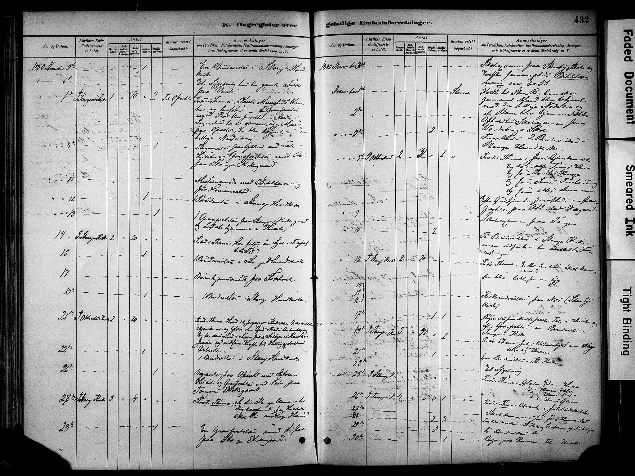 Stange prestekontor, AV/SAH-PREST-002/K/L0017: Parish register (official) no. 17, 1880-1893, p. 432