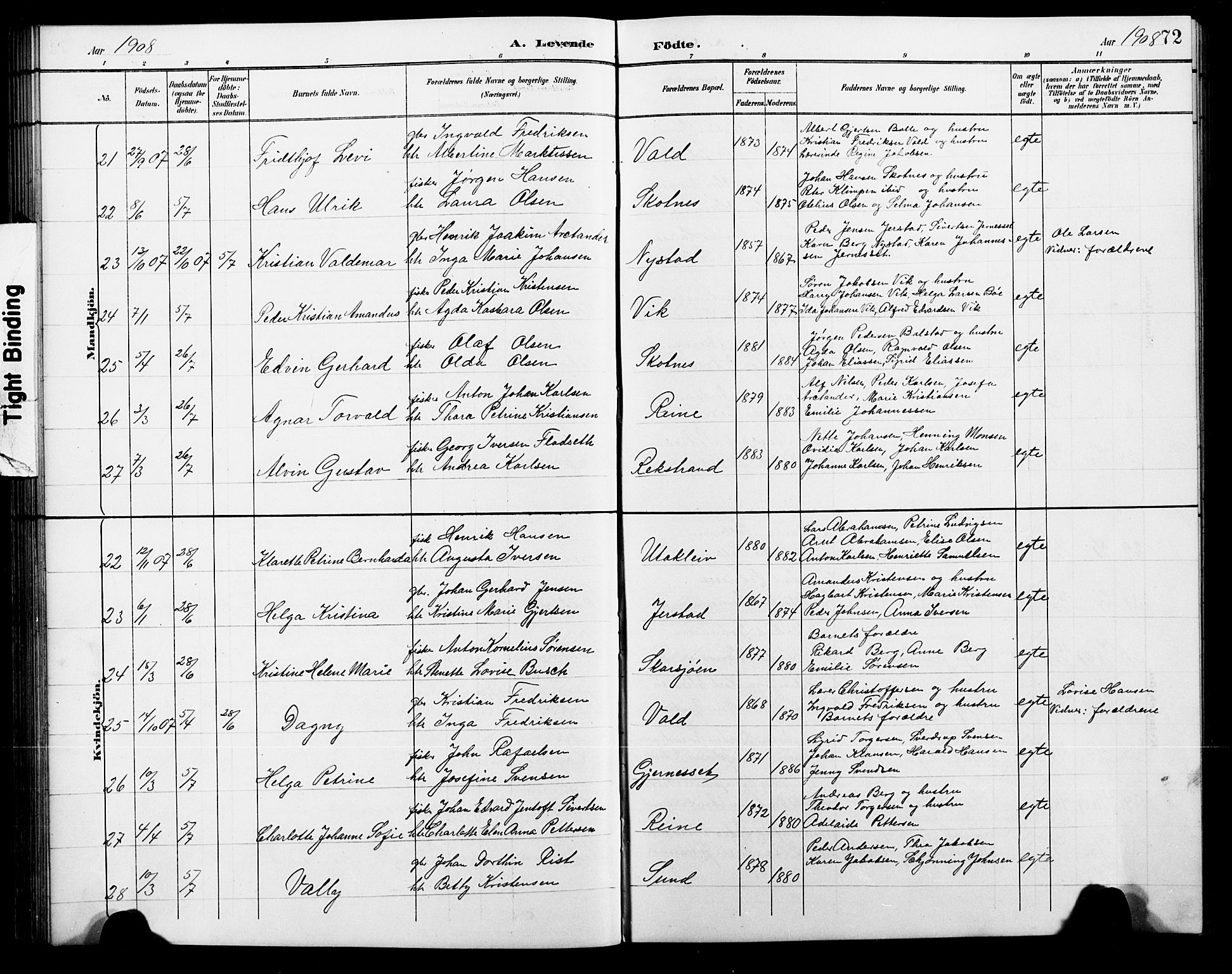 Ministerialprotokoller, klokkerbøker og fødselsregistre - Nordland, AV/SAT-A-1459/881/L1168: Parish register (copy) no. 881C05, 1900-1911, p. 72