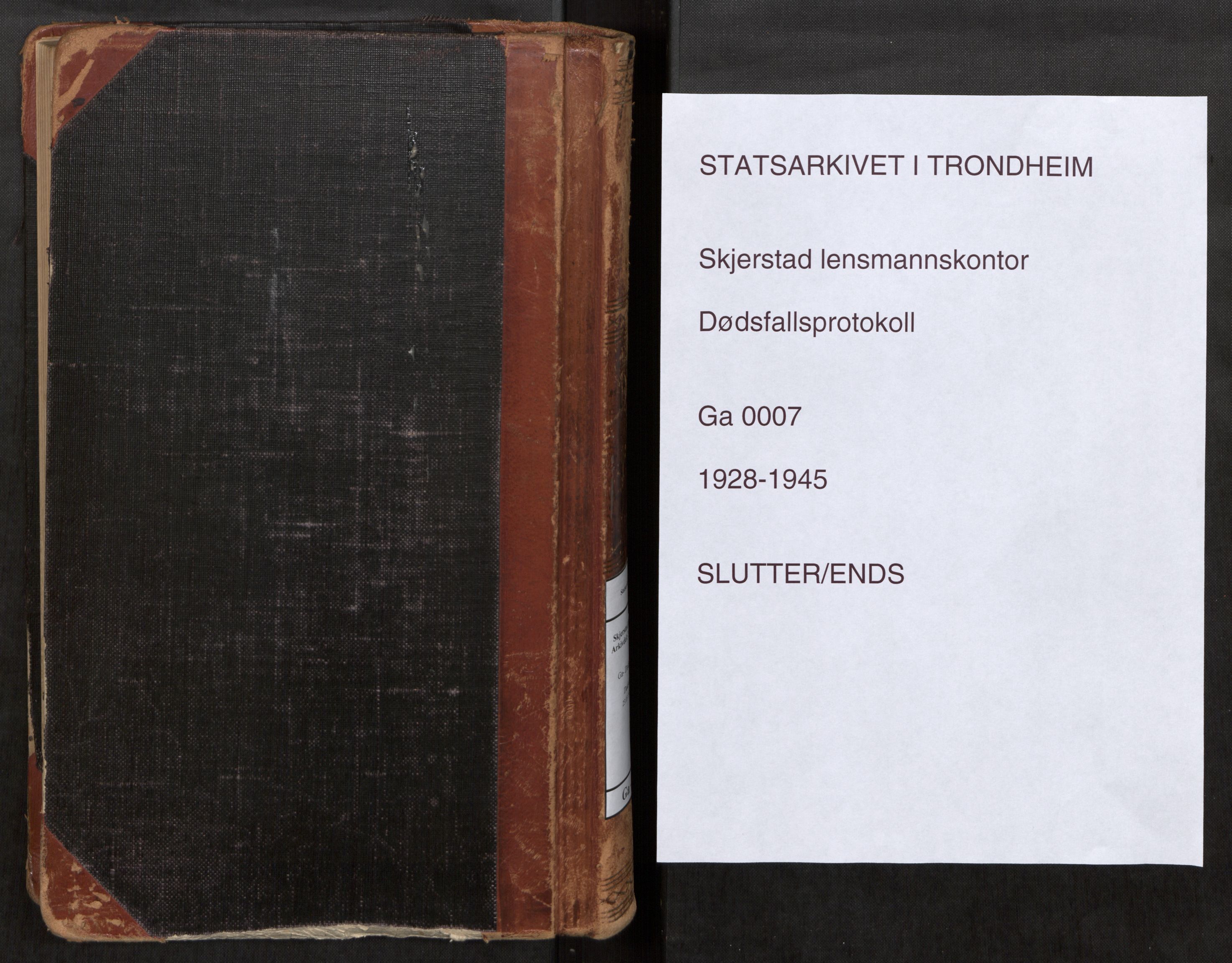Skjerstad lensmannskontor, SAT/A-5910/2/Ga/L0007: Dødsfallsprotokoll, 1928-1945