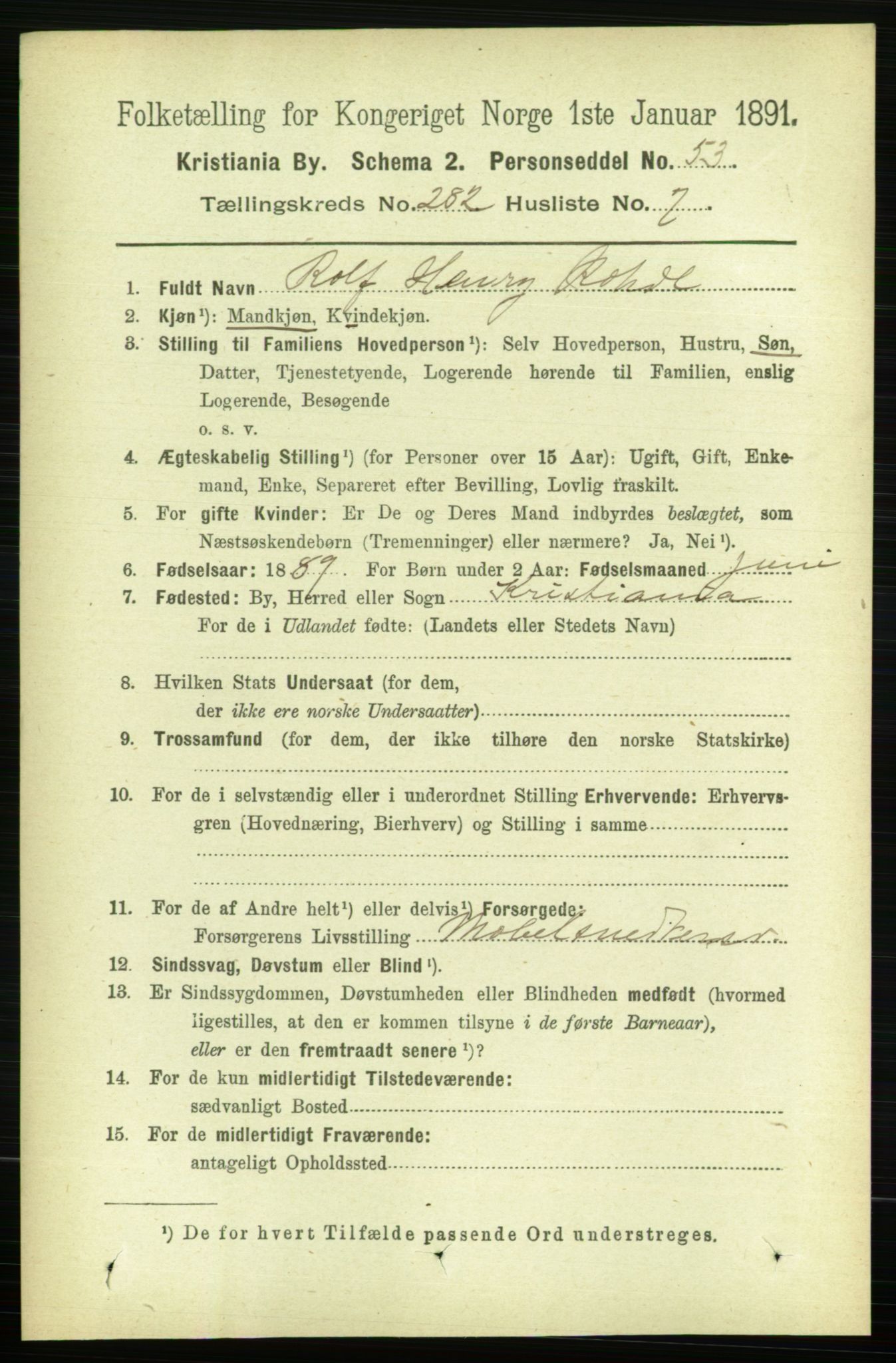 RA, 1891 census for 0301 Kristiania, 1891, p. 171795