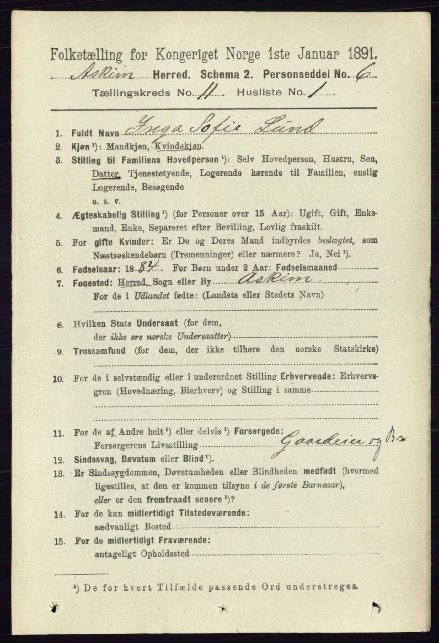 RA, 1891 census for 0124 Askim, 1891, p. 1746