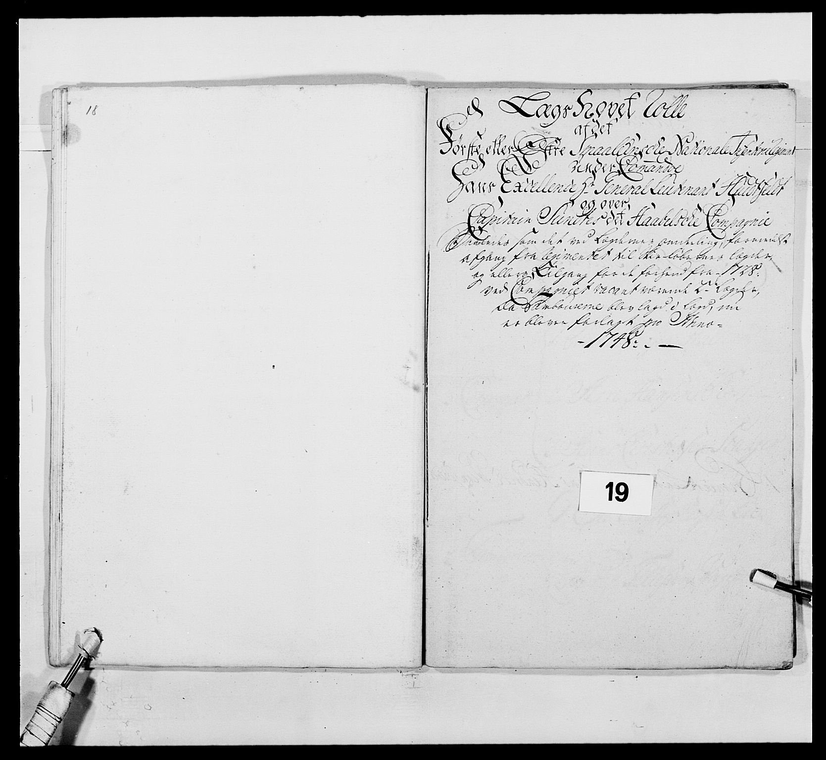 Kommanderende general (KG I) med Det norske krigsdirektorium, AV/RA-EA-5419/E/Ea/L0495: 1. Smålenske regiment, 1732-1763, p. 247