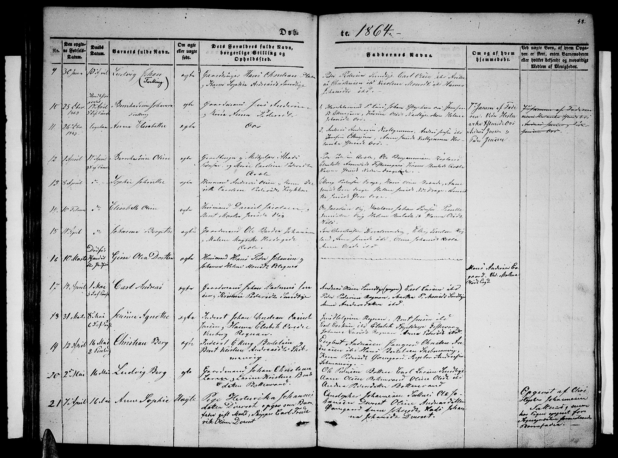 Ministerialprotokoller, klokkerbøker og fødselsregistre - Nordland, SAT/A-1459/847/L0678: Parish register (copy) no. 847C06, 1854-1870, p. 48