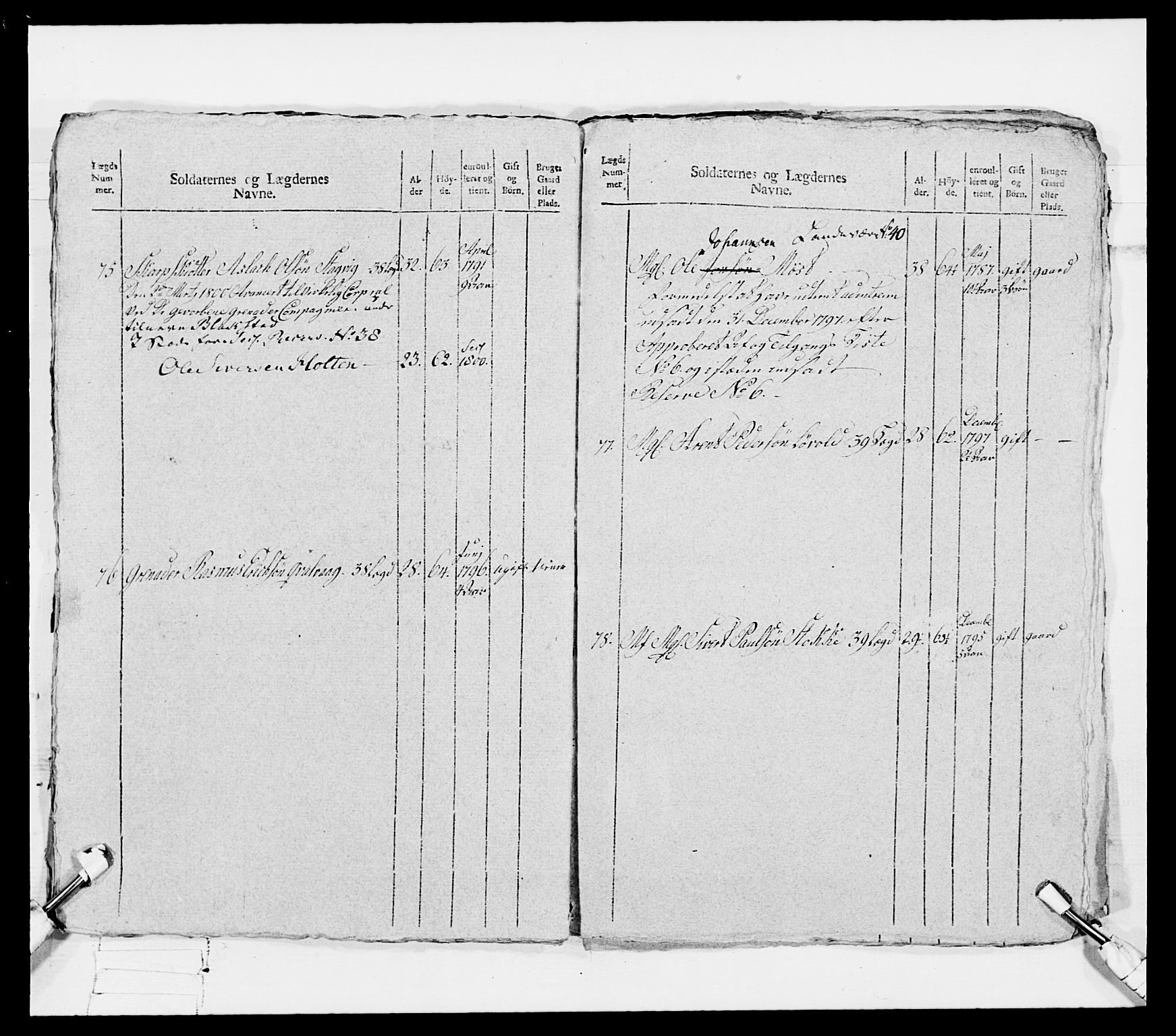 Generalitets- og kommissariatskollegiet, Det kongelige norske kommissariatskollegium, AV/RA-EA-5420/E/Eh/L0080: 2. Trondheimske nasjonale infanteriregiment, 1792-1800, p. 329