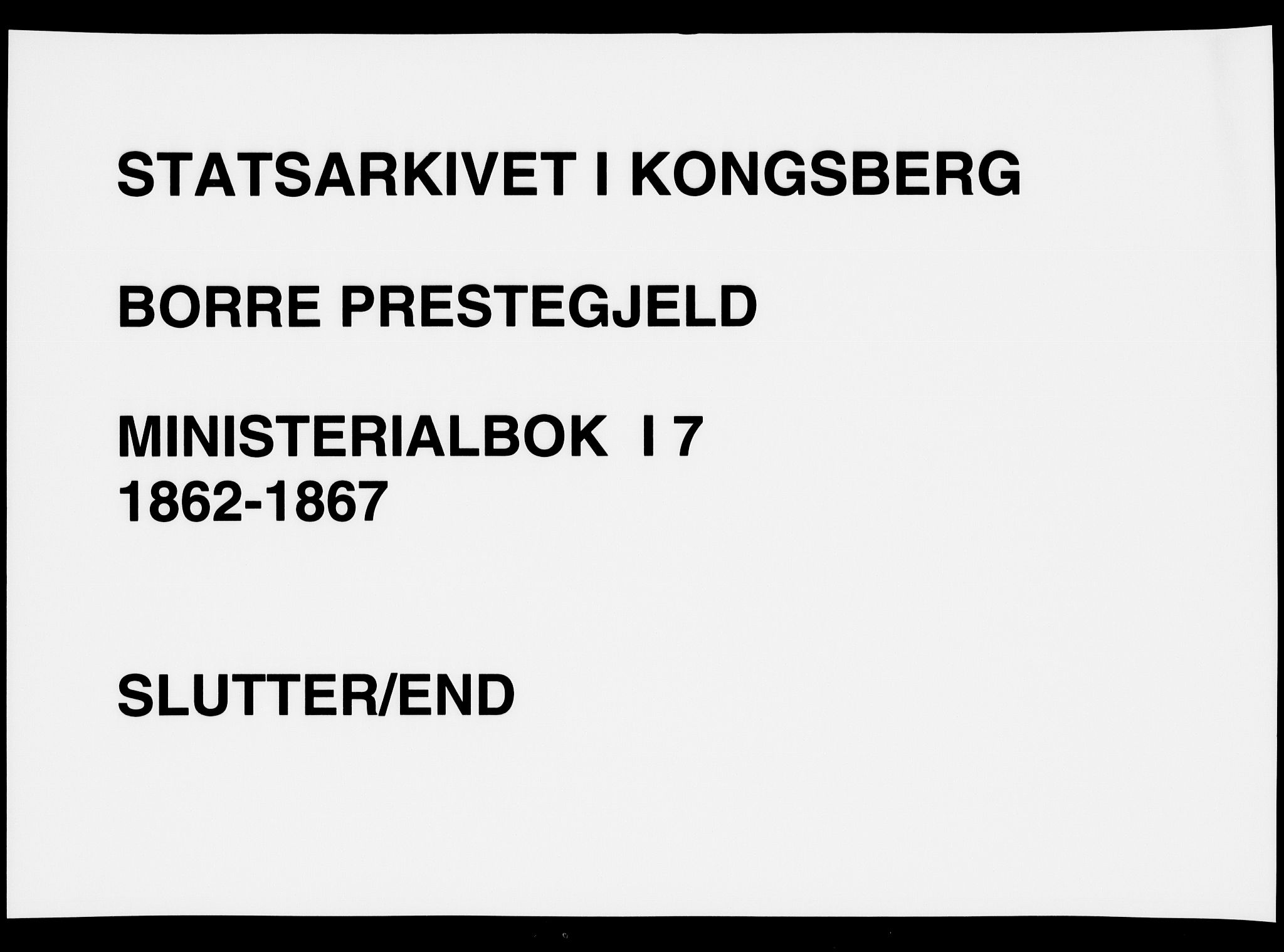 Borre kirkebøker, AV/SAKO-A-338/F/Fa/L0007: Parish register (official) no. I 7, 1862-1867