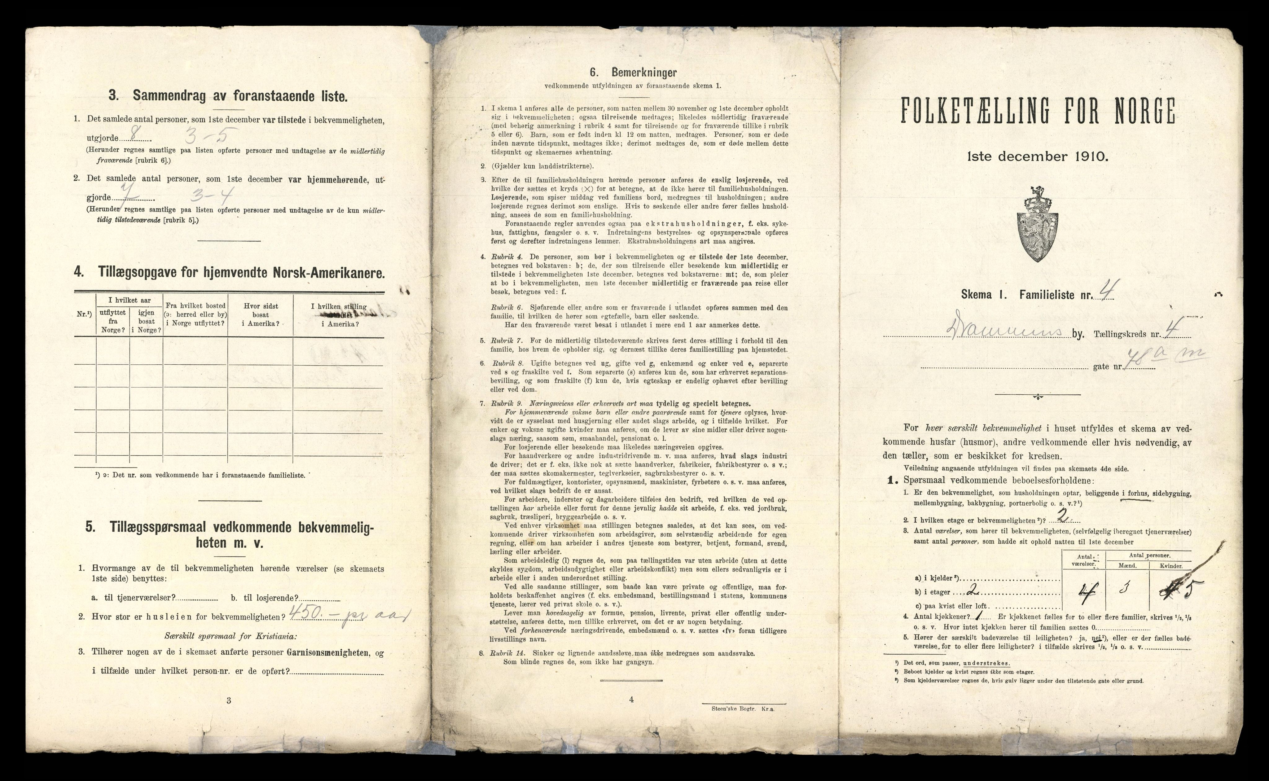 RA, 1910 census for Drammen, 1910, p. 3240