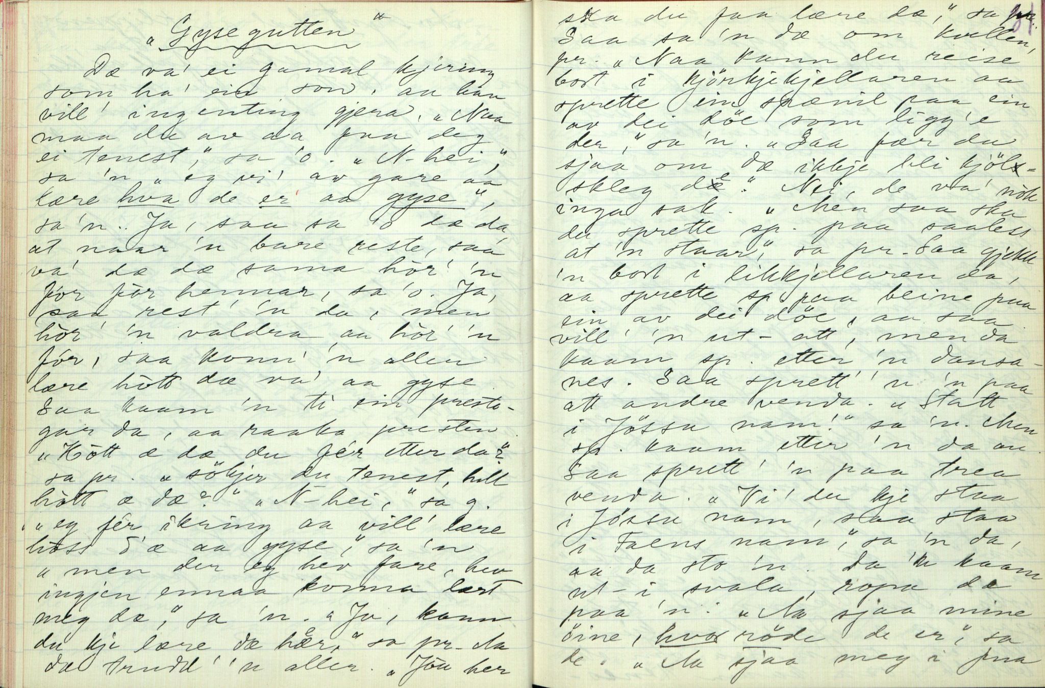 Rikard Berge, TEMU/TGM-A-1003/F/L0003/0012: 061-100 Innholdslister / 71 Kilen: sagn m.m., 1910, p. 30-31