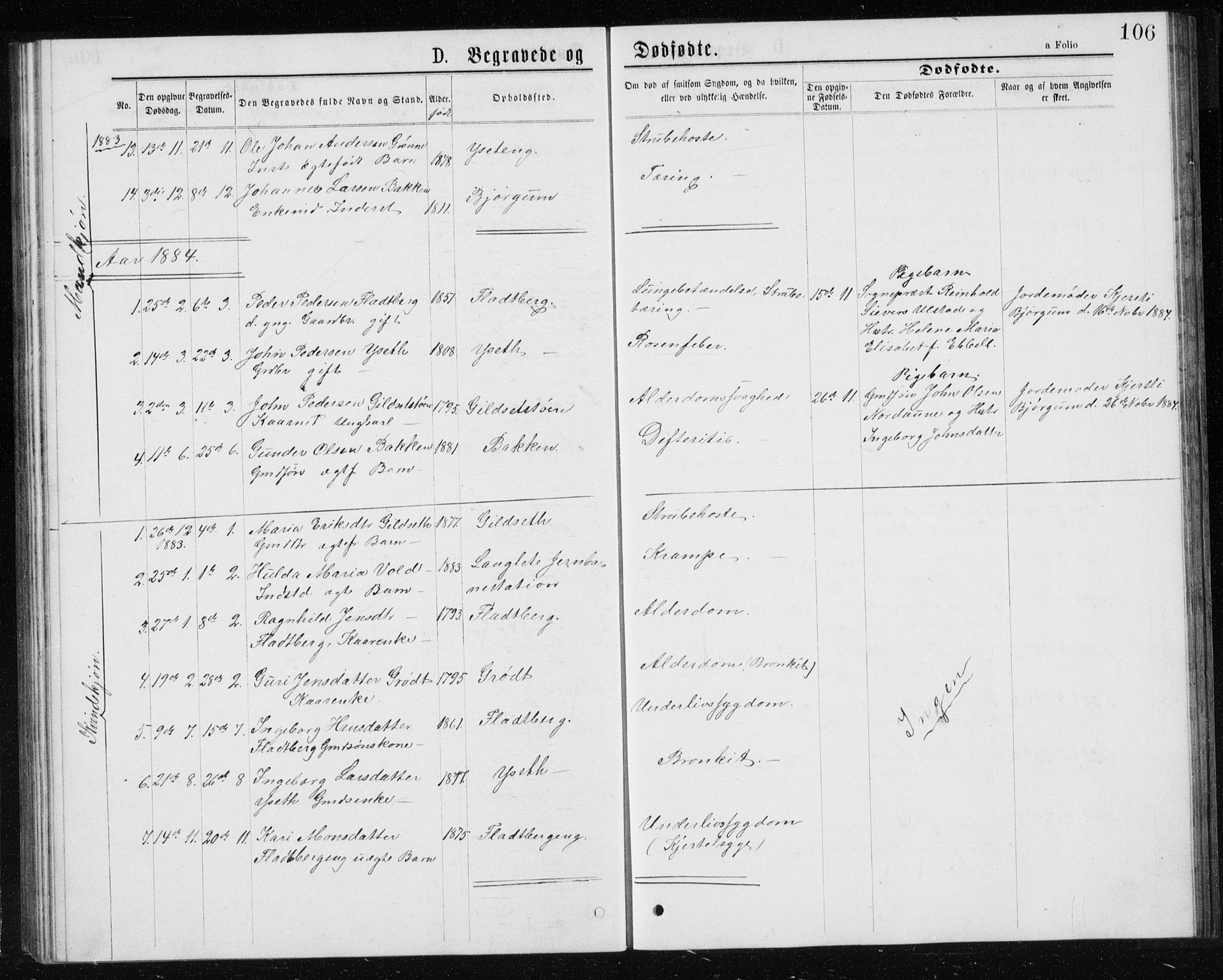 Ministerialprotokoller, klokkerbøker og fødselsregistre - Sør-Trøndelag, SAT/A-1456/685/L0977: Parish register (copy) no. 685C02, 1879-1890, p. 106