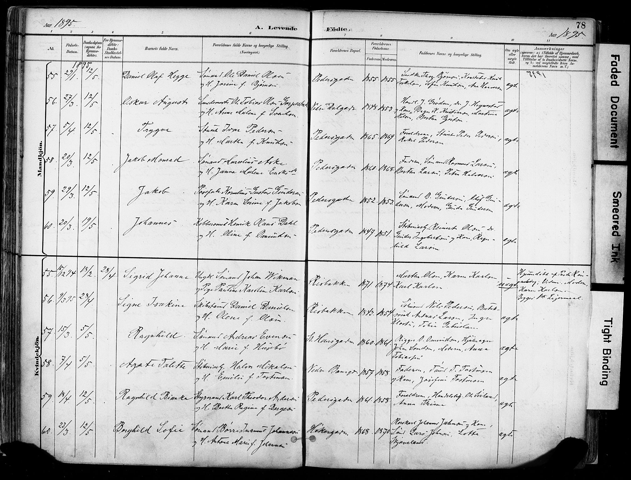 St. Johannes sokneprestkontor, AV/SAST-A-101814/001/30/30BA/L0004: Parish register (official) no. A 4, 1891-1899, p. 78