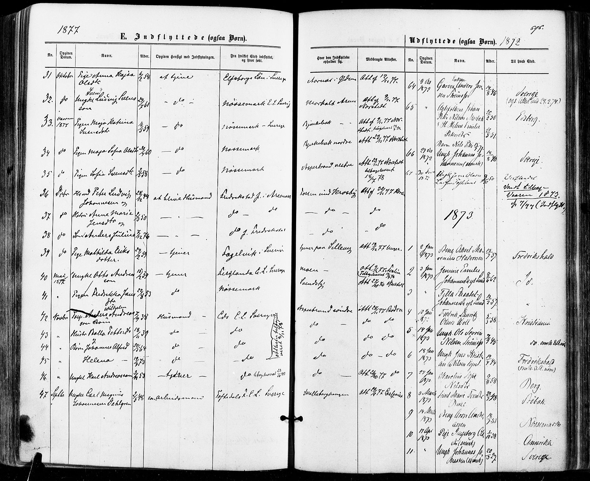 Aremark prestekontor Kirkebøker, SAO/A-10899/F/Fc/L0004: Parish register (official) no. III 4, 1866-1877, p. 695-696