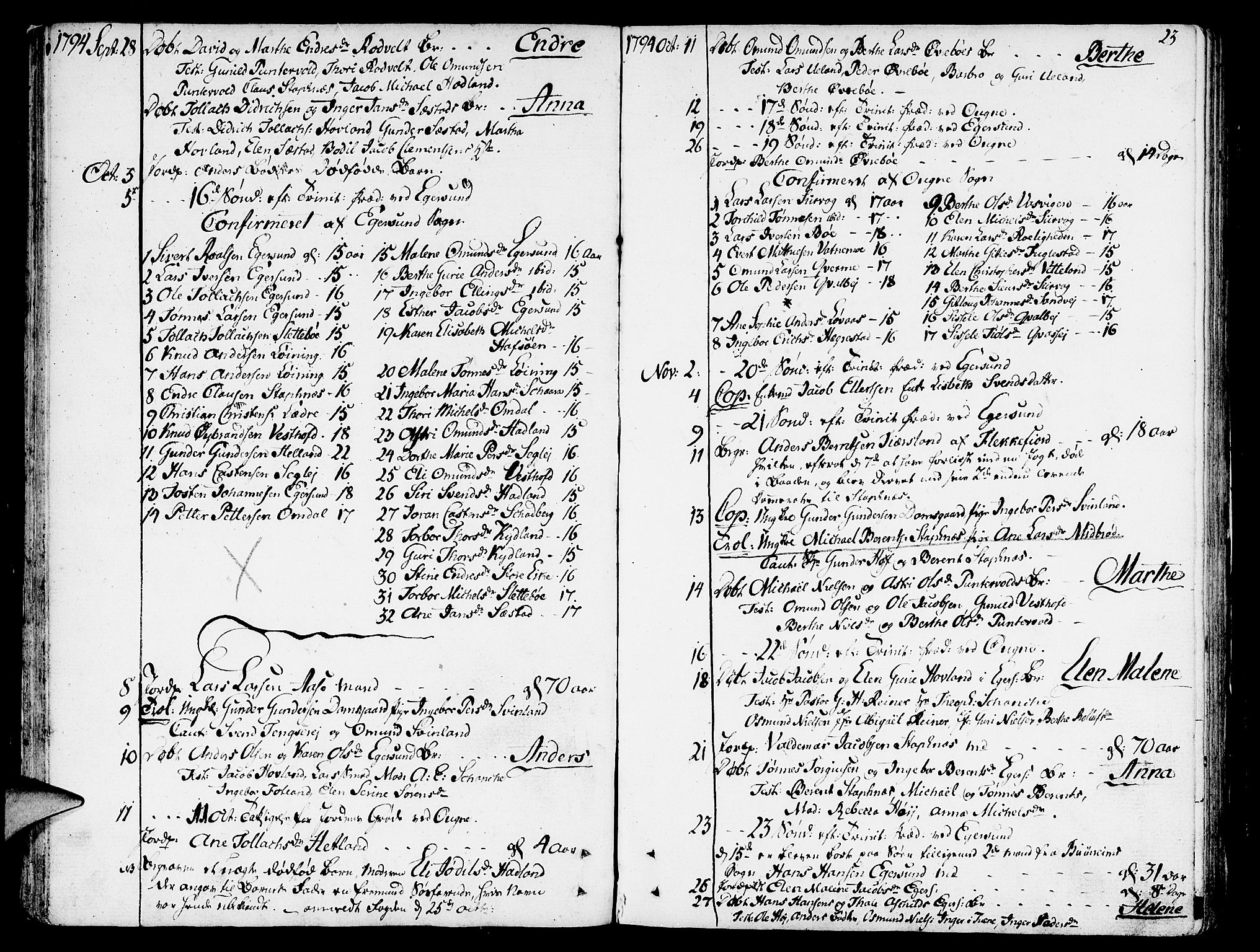 Eigersund sokneprestkontor, SAST/A-101807/S08/L0005: Parish register (official) no. A 5 /1, 1790-1808, p. 23