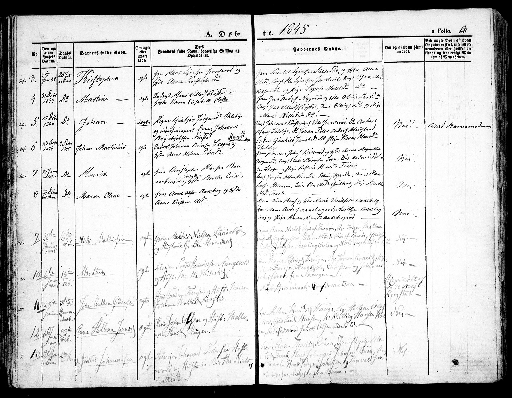 Råde prestekontor kirkebøker, AV/SAO-A-2009/F/Fa/L0005: Parish register (official) no. 5, 1830-1853, p. 60