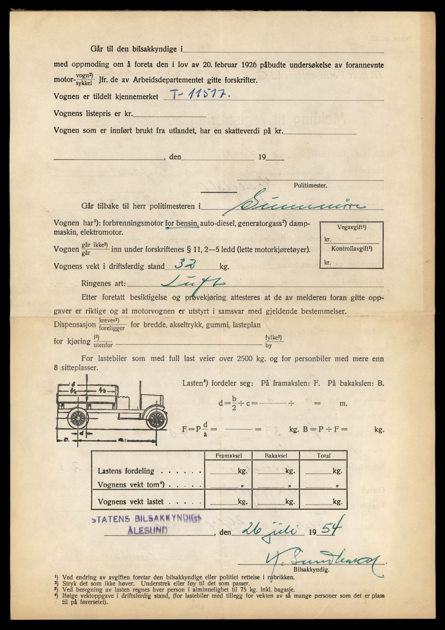 Møre og Romsdal vegkontor - Ålesund trafikkstasjon, AV/SAT-A-4099/F/Fe/L0029: Registreringskort for kjøretøy T 11430 - T 11619, 1927-1998, p. 1592