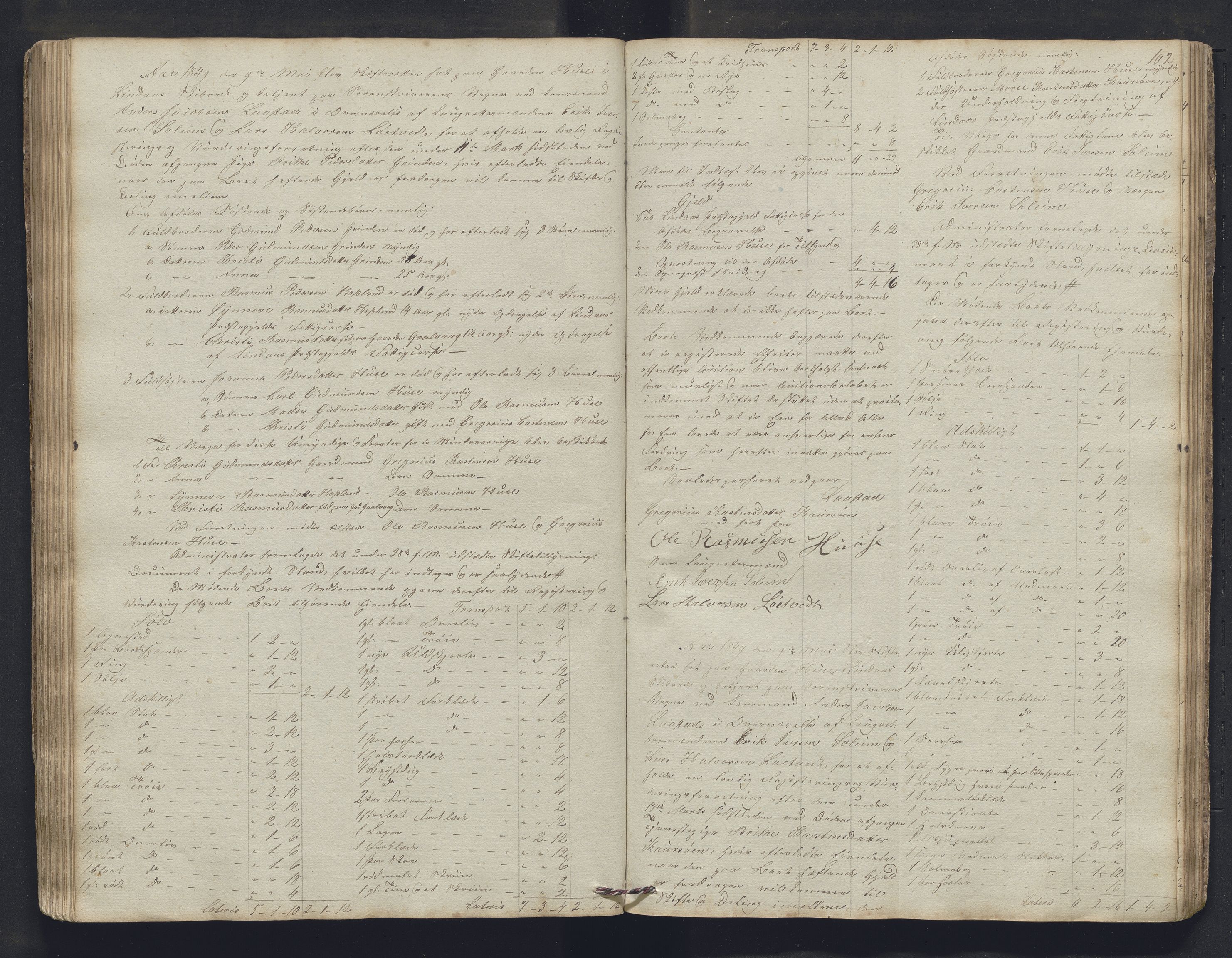 Nordhordland sorenskrivar, AV/SAB-A-2901/1/H/Hb/L0015: Registreringsprotokollar, 1846-1850, p. 102