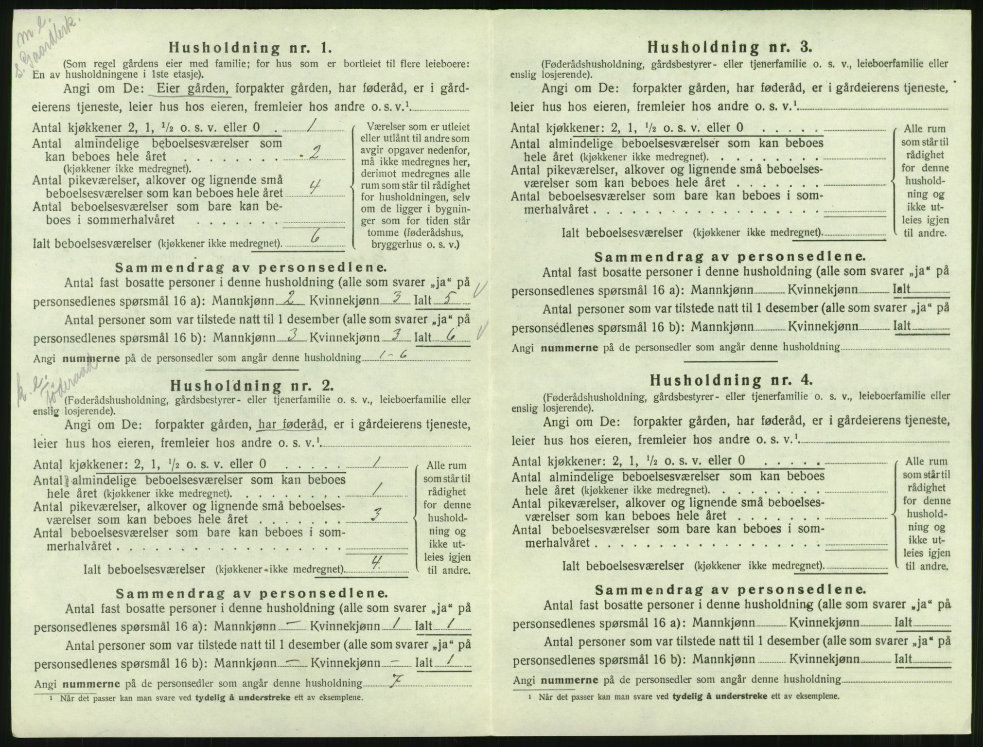 SAT, 1920 census for Straumsnes, 1920, p. 108