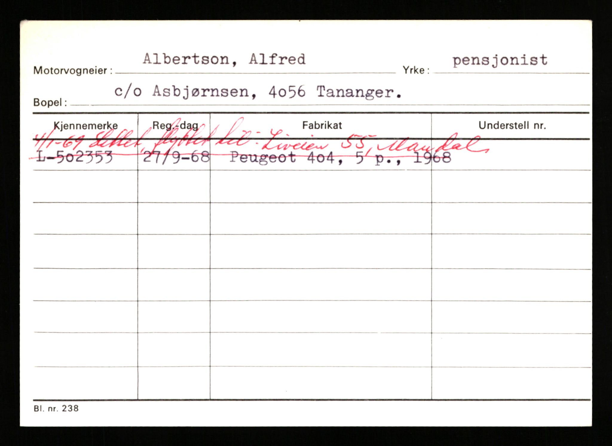 Stavanger trafikkstasjon, SAST/A-101942/0/H/L0001: Abarbanell - Askerud, 1930-1971, p. 343