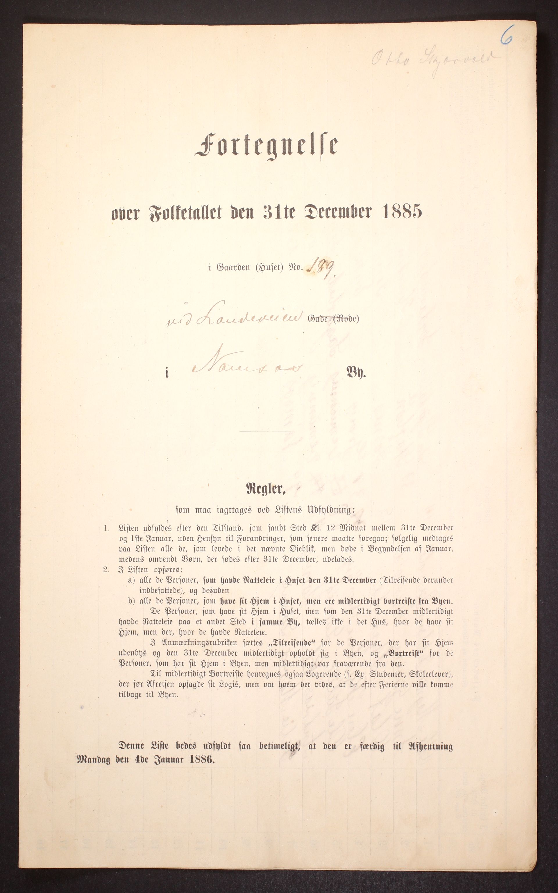 SAT, 1885 census for 1703 Namsos, 1885