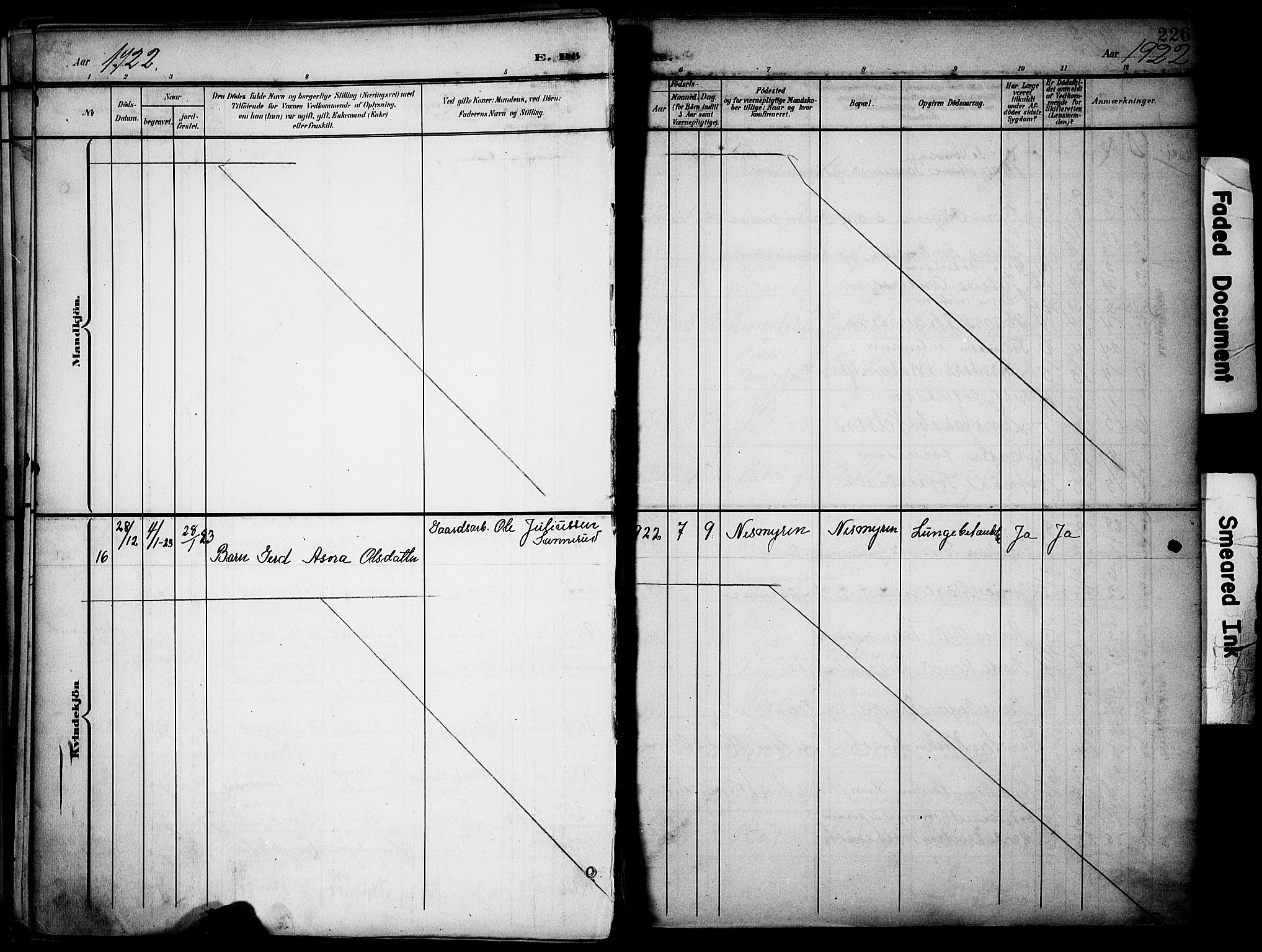 Nord-Odal prestekontor, SAH/PREST-032/H/Ha/Haa/L0007: Parish register (official) no. 7, 1902-1926, p. 226