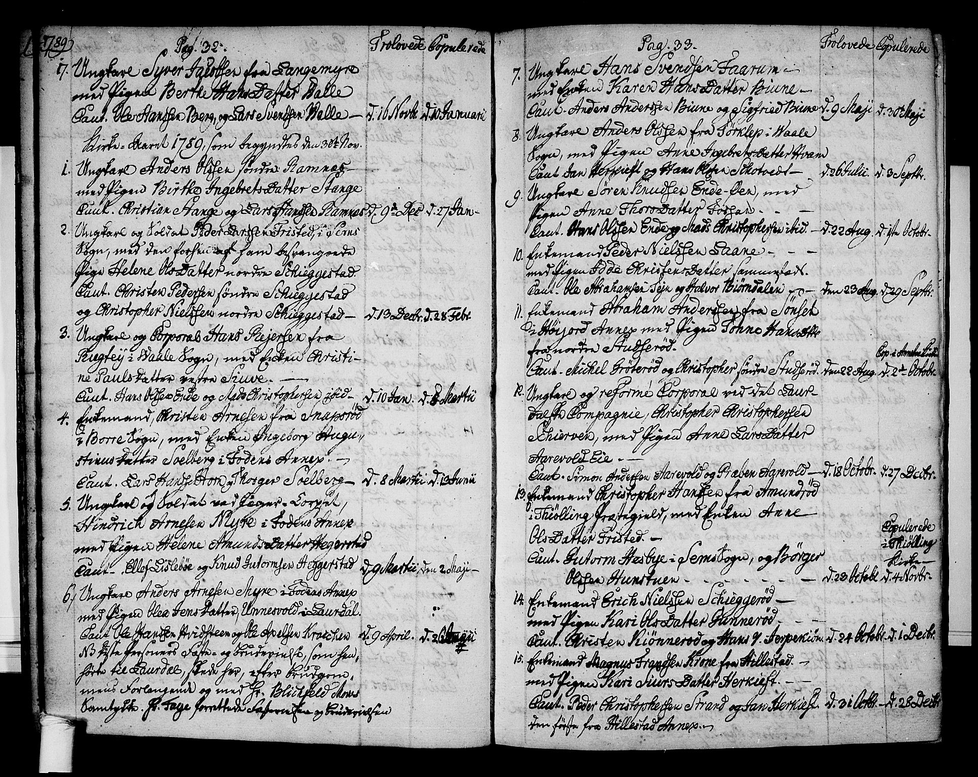 Ramnes kirkebøker, AV/SAKO-A-314/F/Fa/L0002: Parish register (official) no. I 2, 1773-1790, p. 32-33