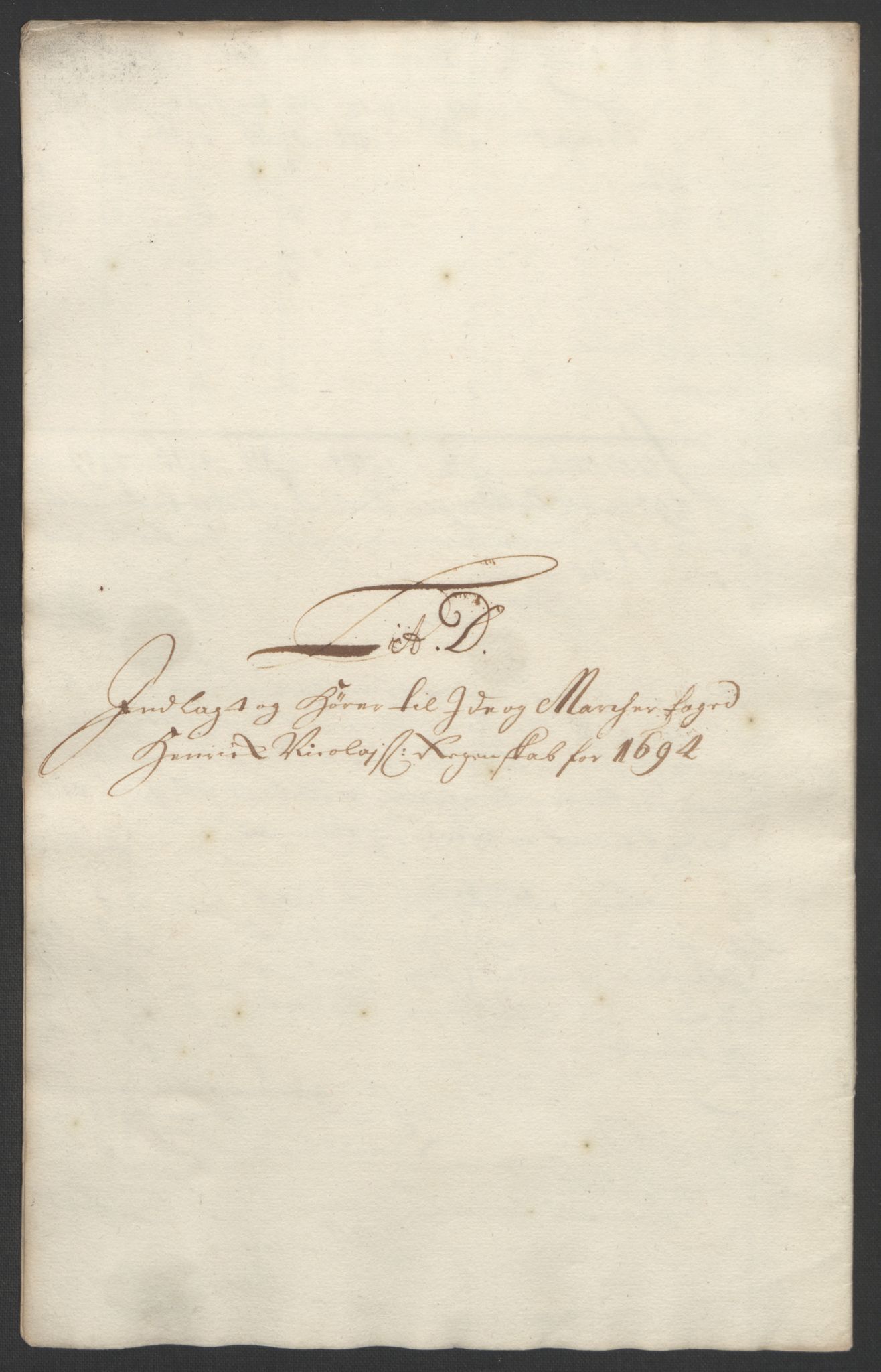 Rentekammeret inntil 1814, Reviderte regnskaper, Fogderegnskap, RA/EA-4092/R01/L0012: Fogderegnskap Idd og Marker, 1694-1695, p. 56
