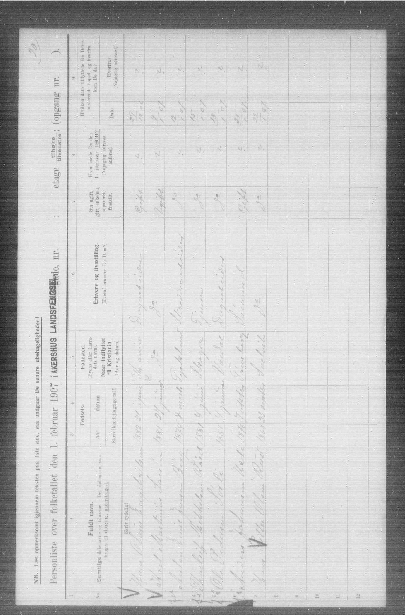 OBA, Municipal Census 1907 for Kristiania, 1907, p. 12294