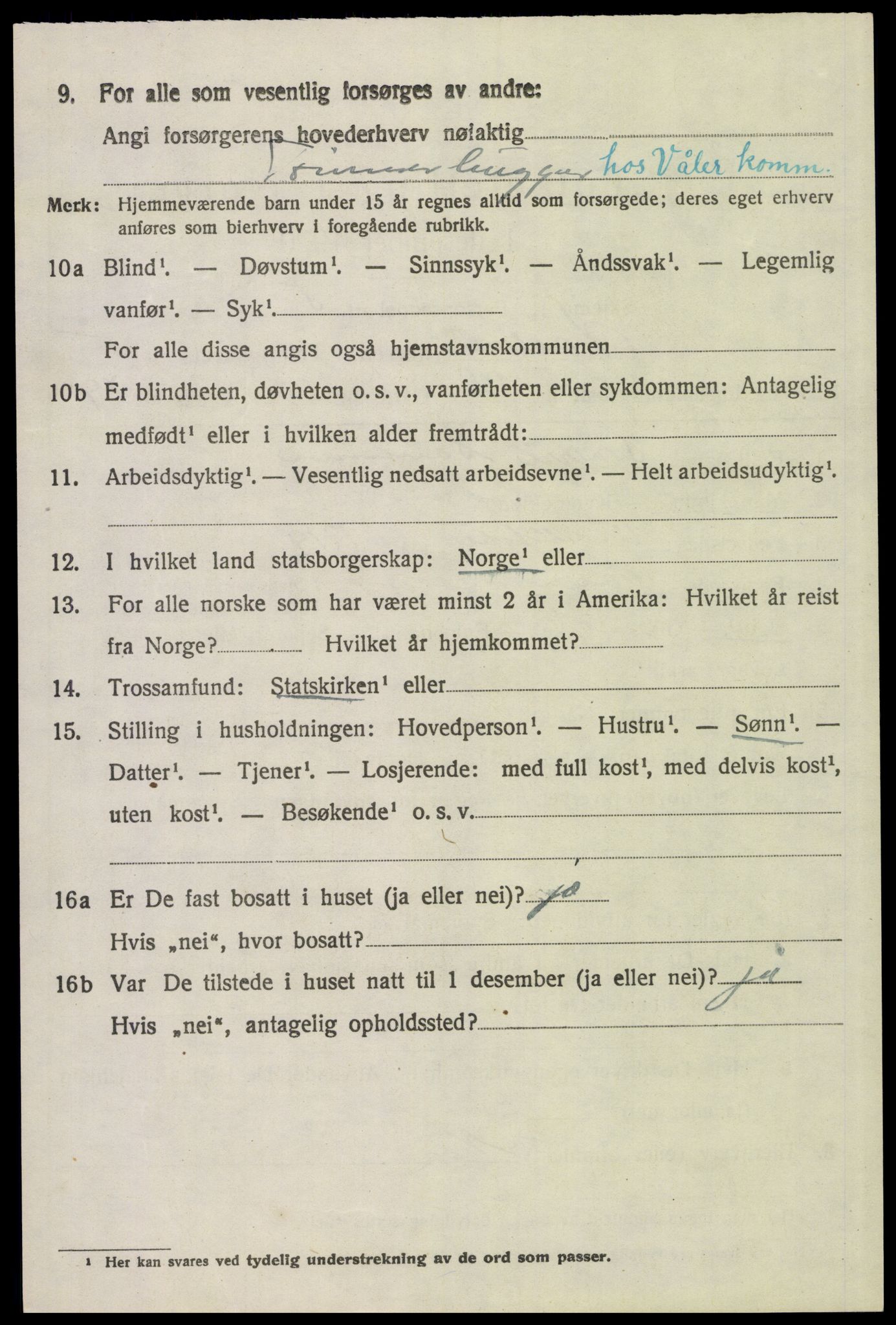 SAH, 1920 census for Våler (Hedmark), 1920, p. 6746